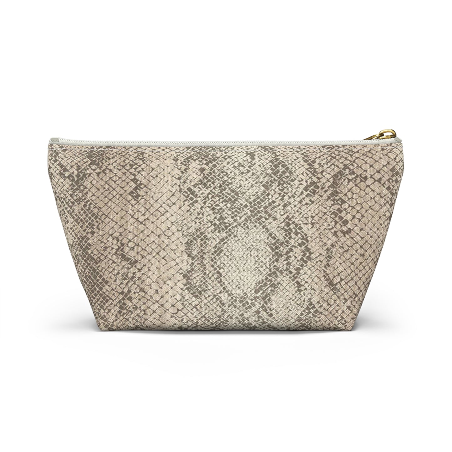 Snakeskin Printed Accessory Pouch