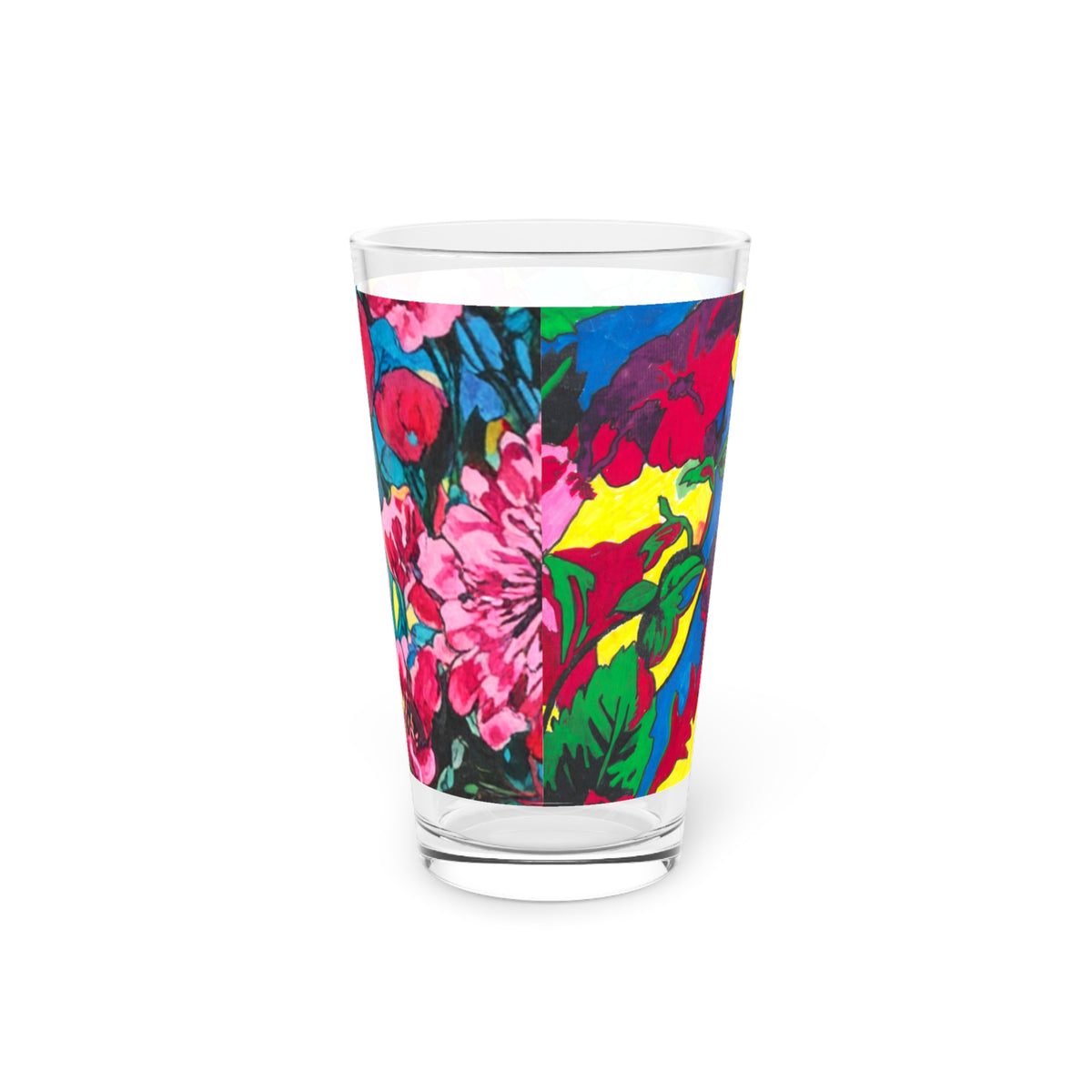 Full Bloom Floral Pint Glass