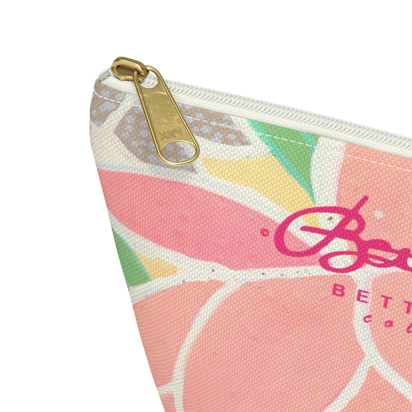 Pastel Tulips & Peonies Accessory Pouch w T-bottom