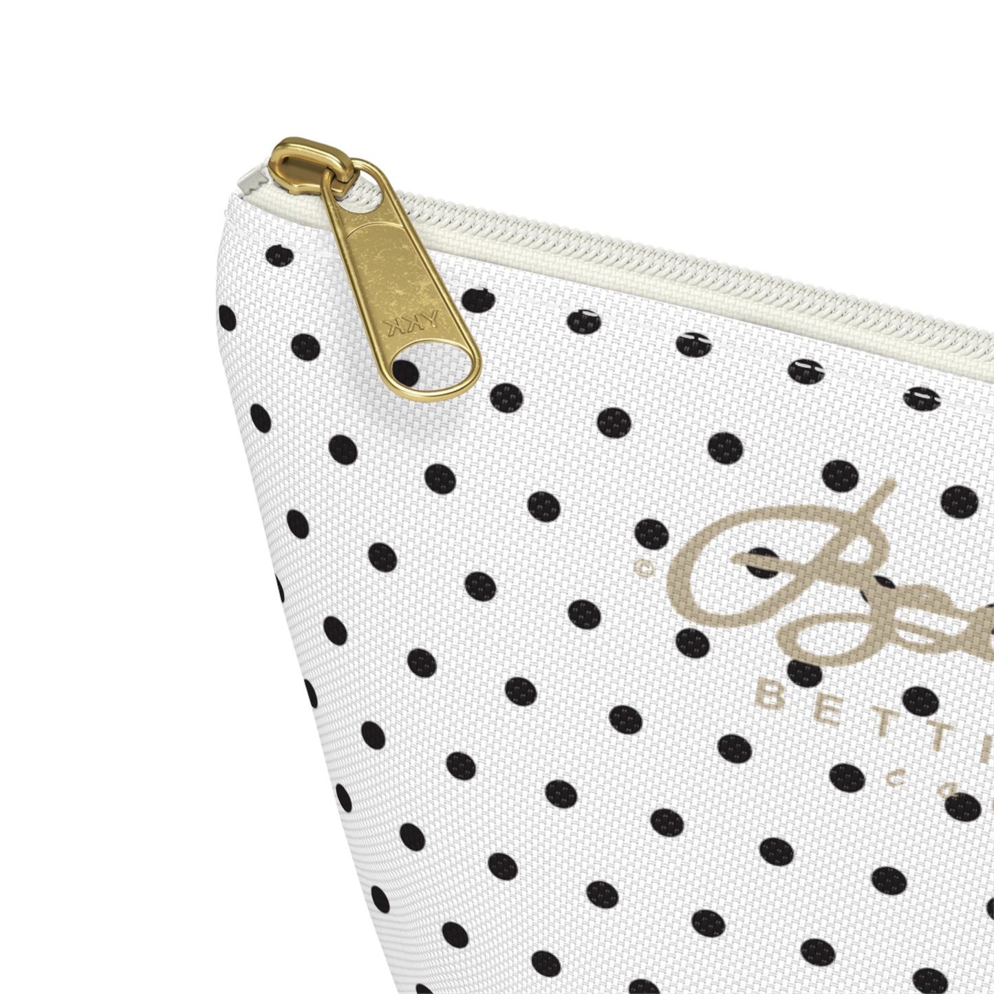 Poppy Seed Polka Dot Accessory Pouch w T-bottom