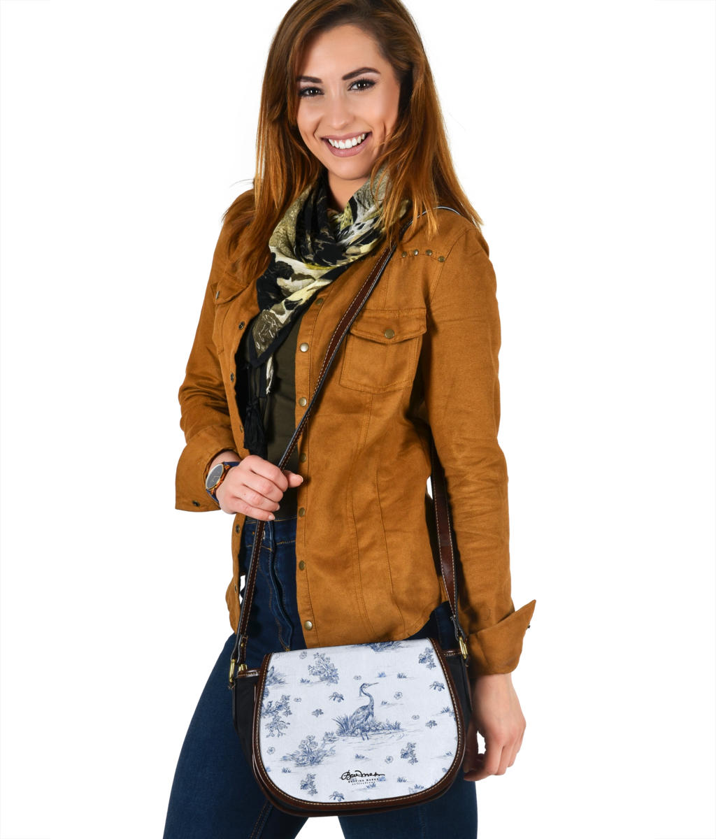 Toiles de Jouy Harmony Blue Saddle Bag