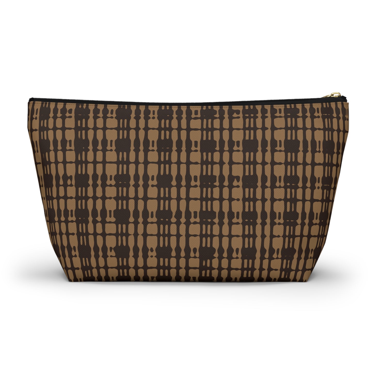 Caramel Plaid Accessory Pouch w T-bottom