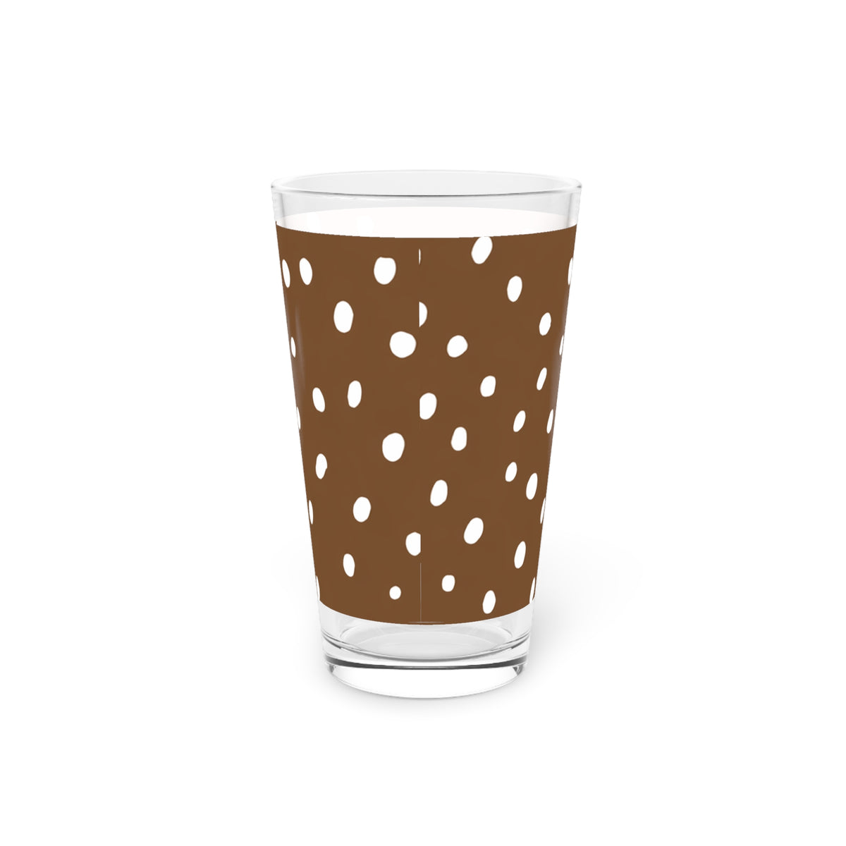 Brown Dalmatian Spots Pint Glass
