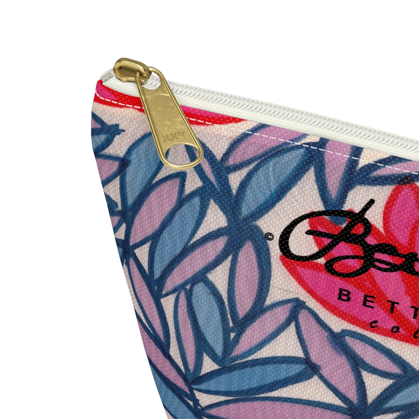 Pink Lotus Flowers Accessory Pouch w T-bottom