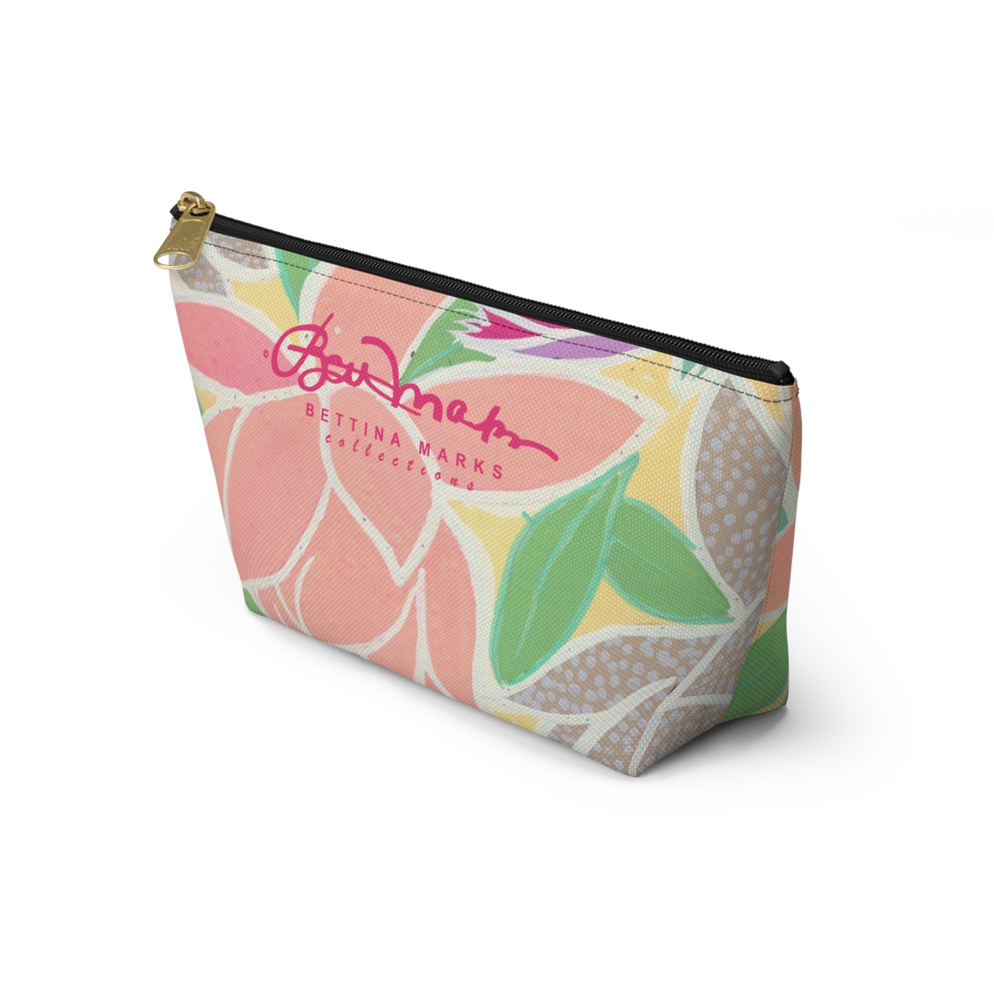 Pastel Tulips & Peonies Accessory Pouch w T-bottom