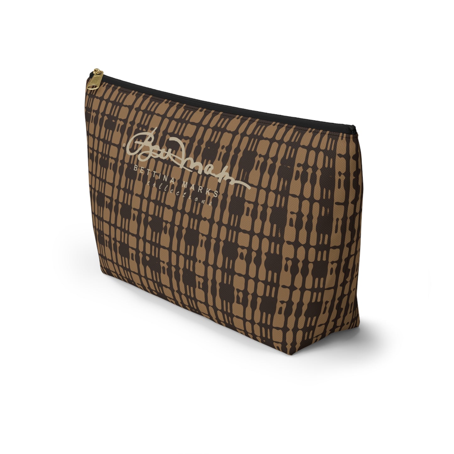 Caramel Plaid Accessory Pouch w T-bottom