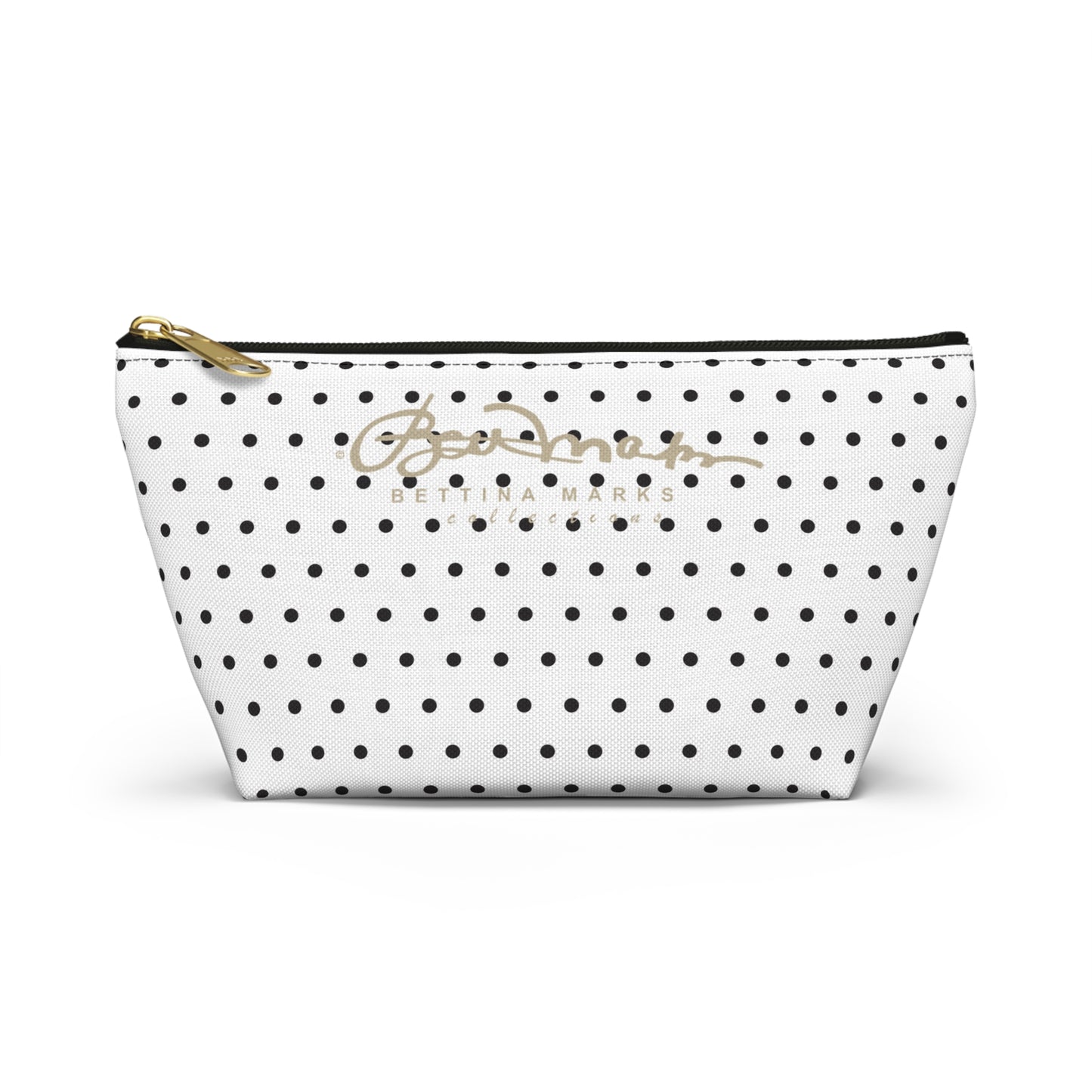 Poppy Seed Polka Dot Accessory Pouch w T-bottom