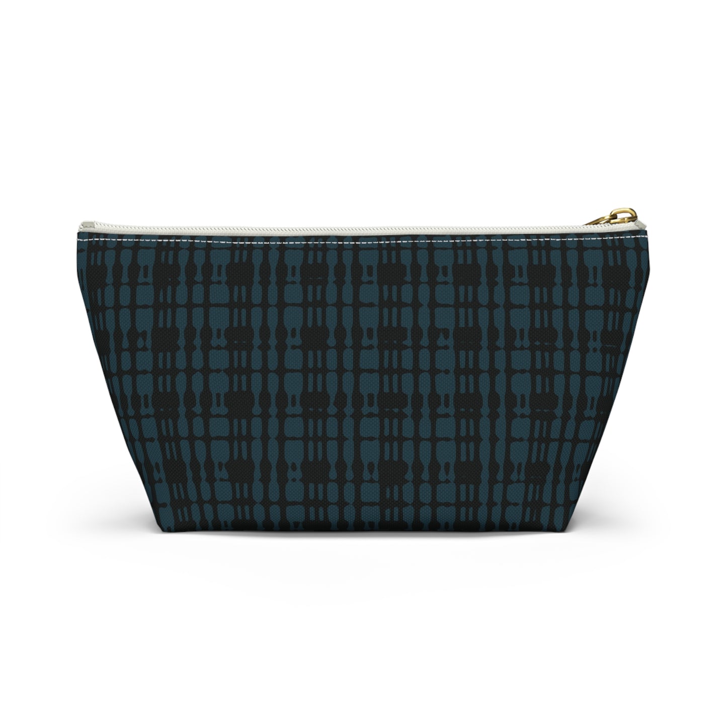 Twilight Teal Plaid Accessory Pouch w T-bottom