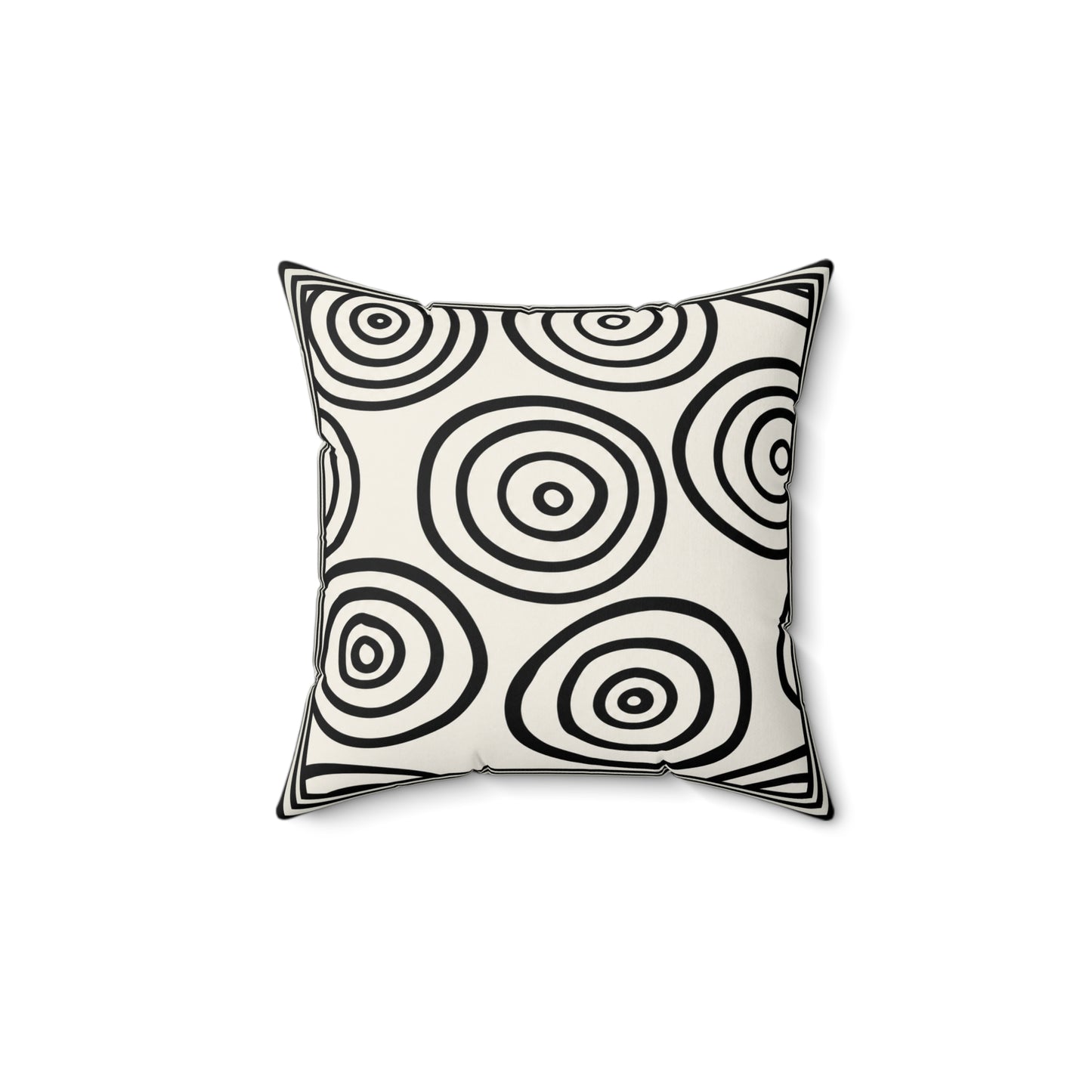 B&W Target Faux Suede Pillow