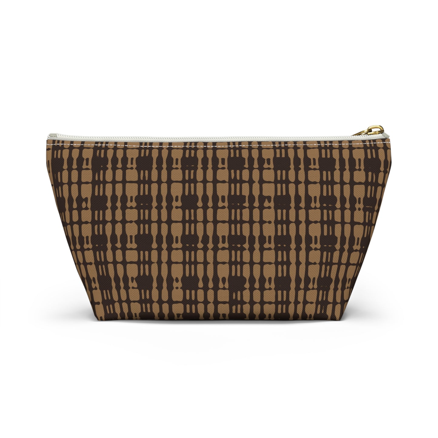 Caramel Plaid Accessory Pouch w T-bottom