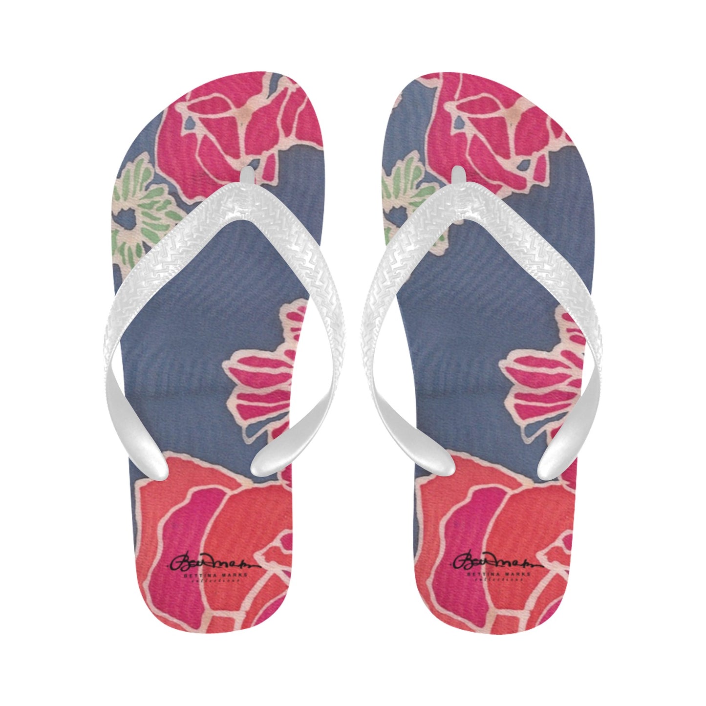Floral Denim Flip Flops for Men/Women