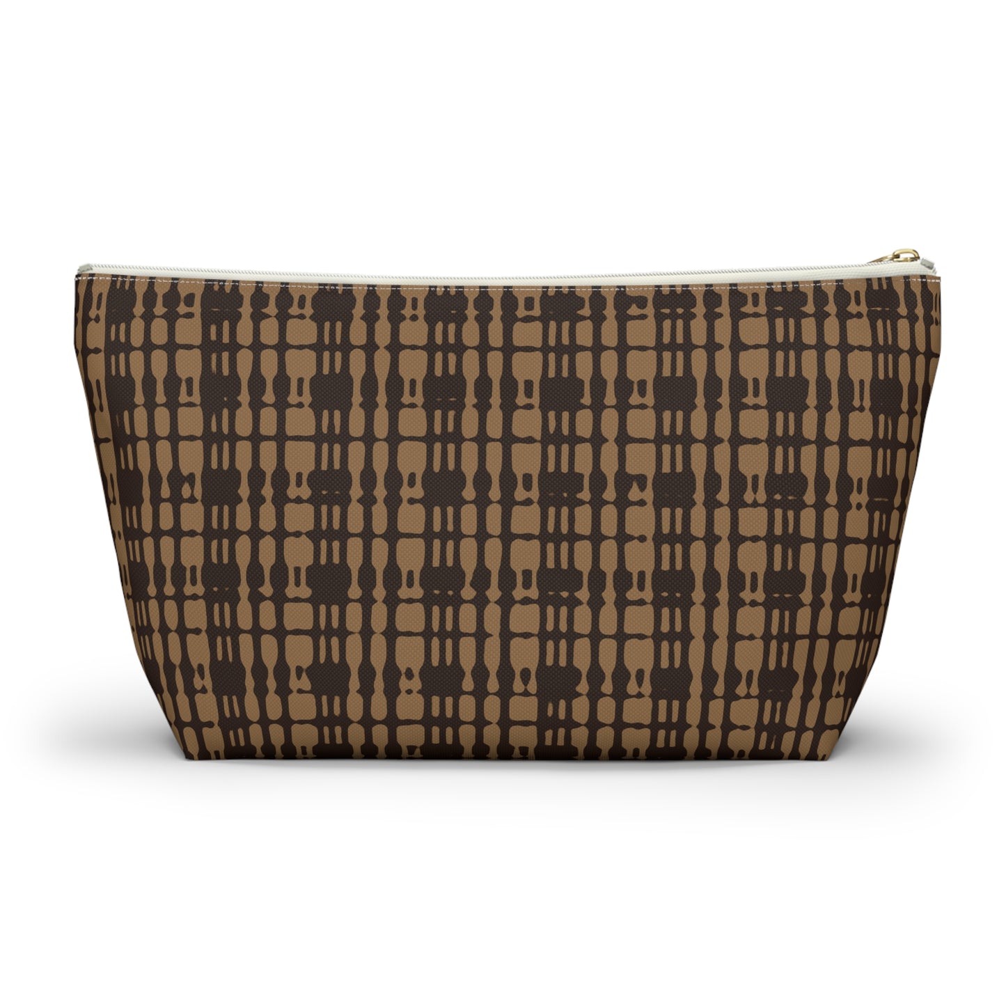 Caramel Plaid Accessory Pouch w T-bottom