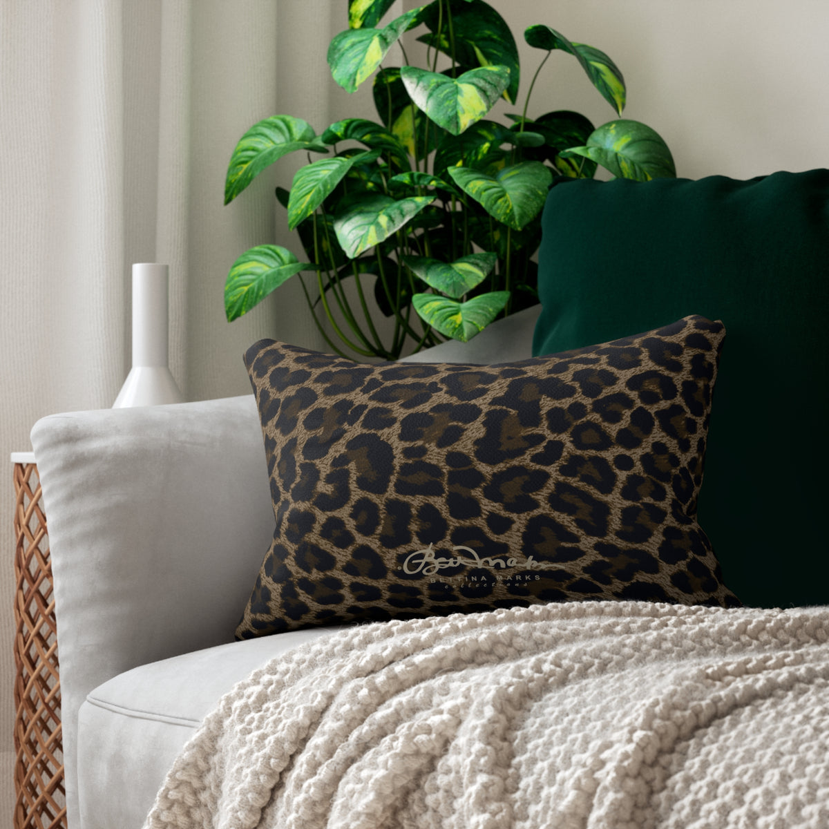Dark Leopard Pillow