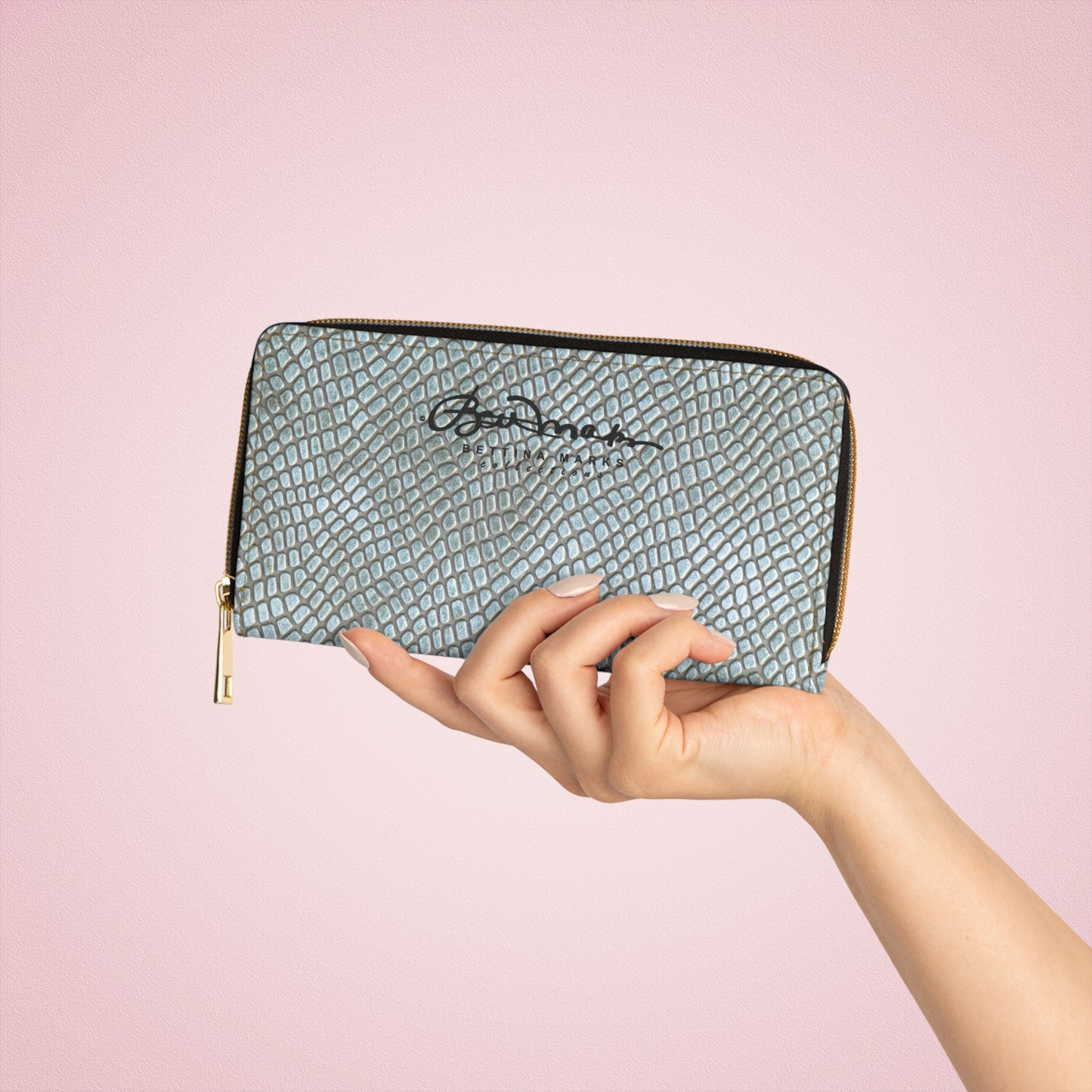 Faded Crocodile Zipper Wallet for Women - Chic and Functional Clutch