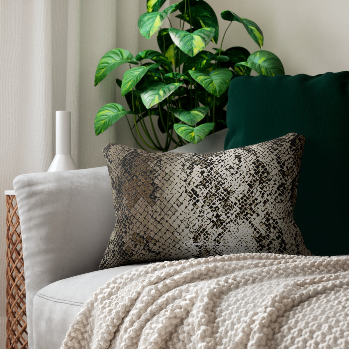 Deep Snake Skin Pillow