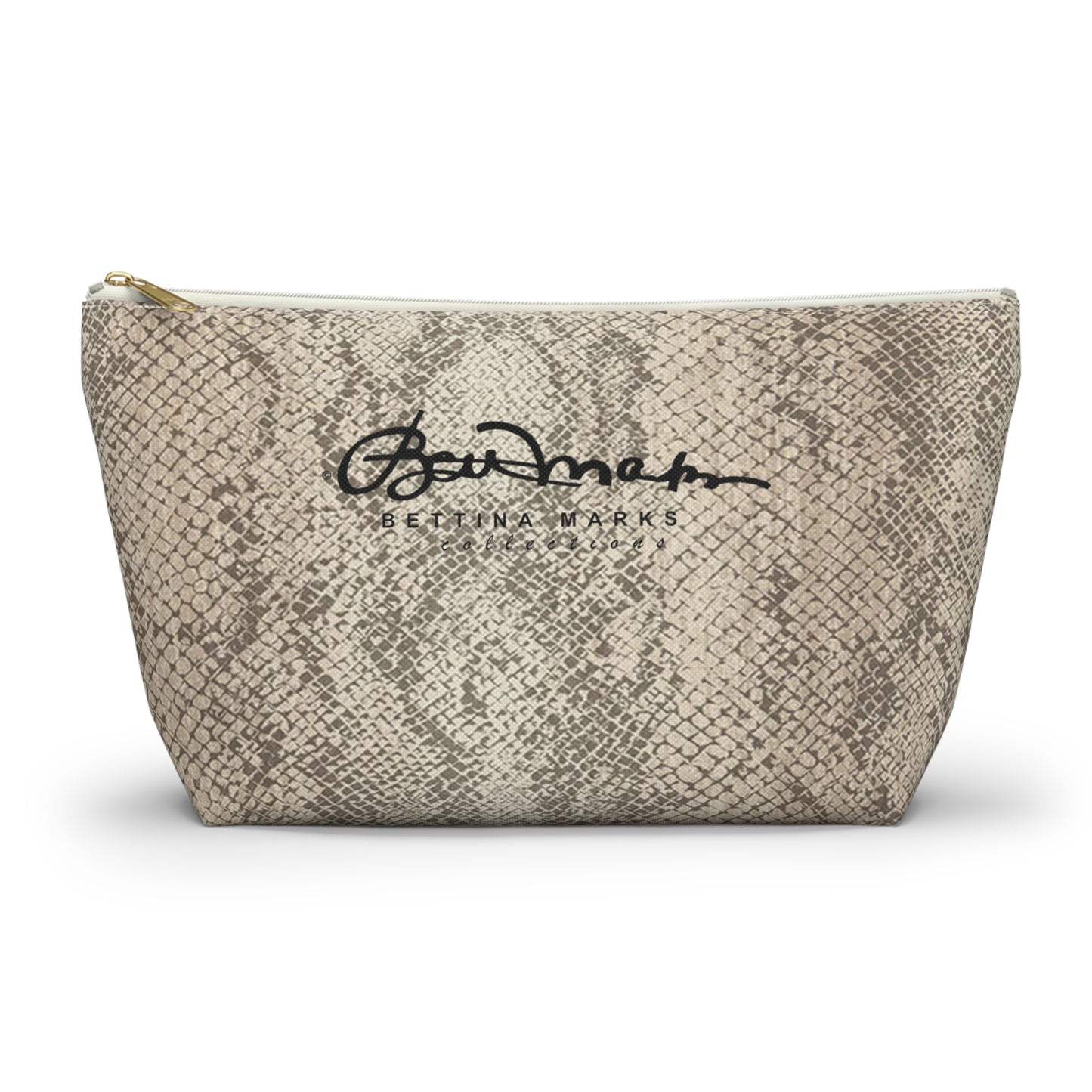 Snakeskin Printed Accessory Pouch