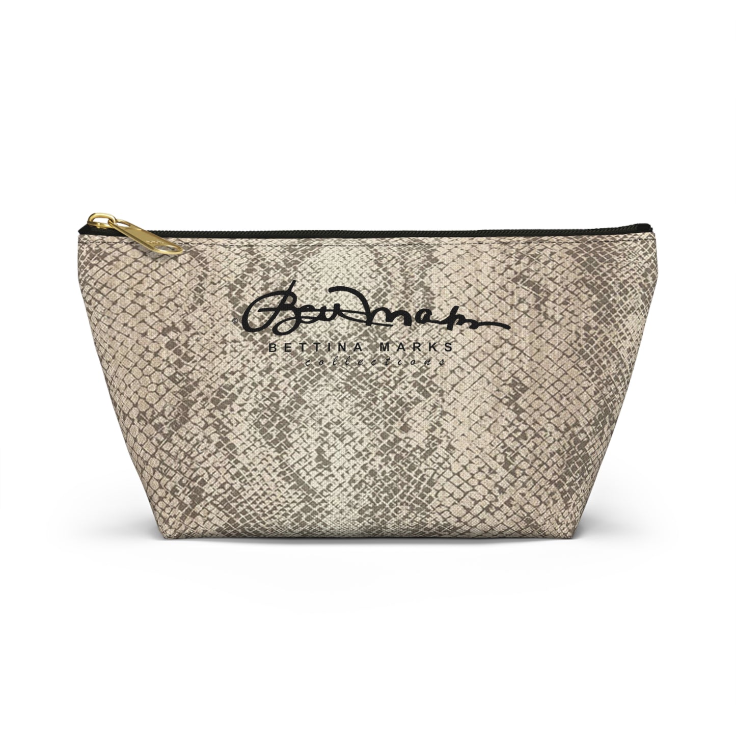 Snakeskin Printed Accessory Pouch