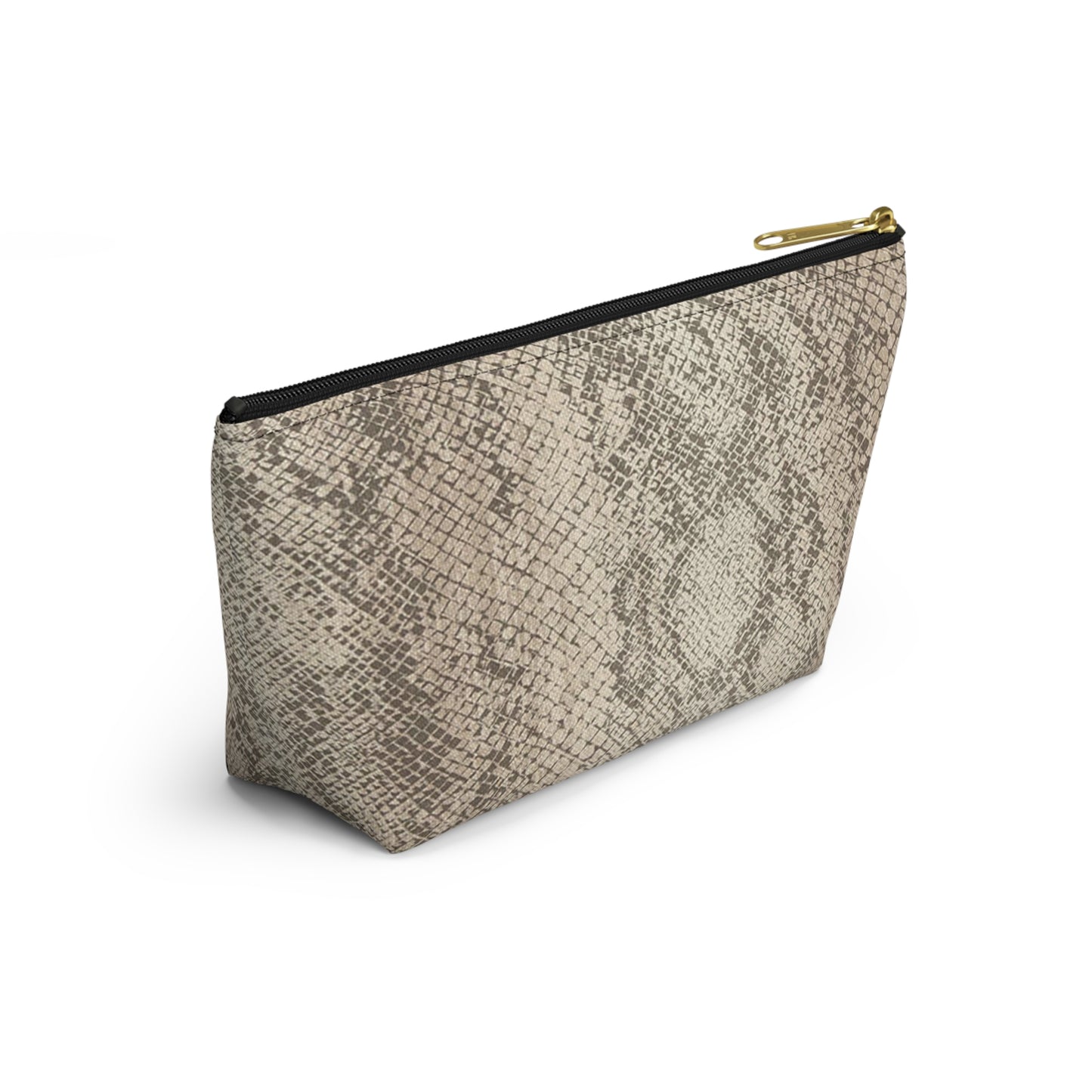 Snakeskin Printed Accessory Pouch