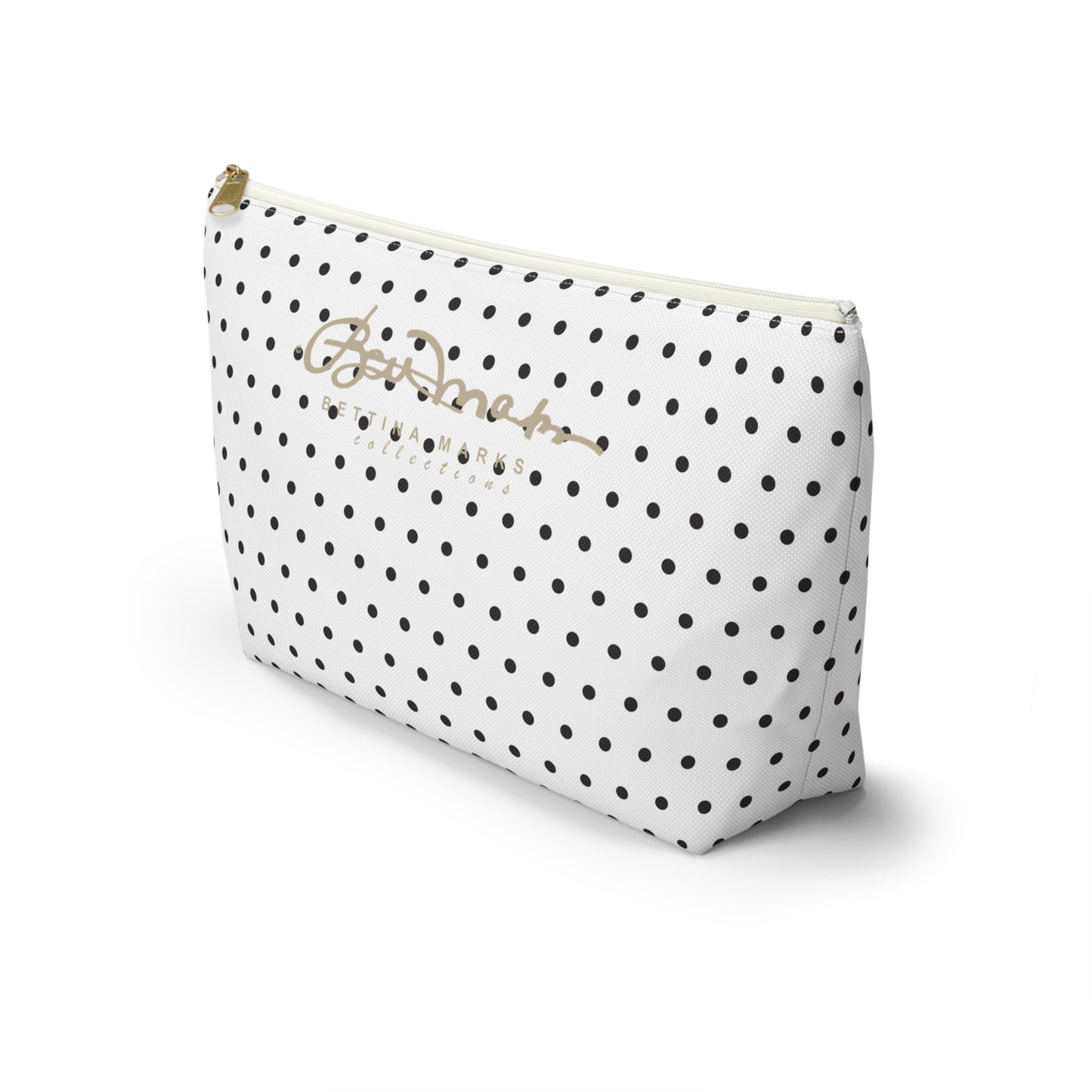 Poppy Seed Polka Dot Accessory Pouch w T-bottom