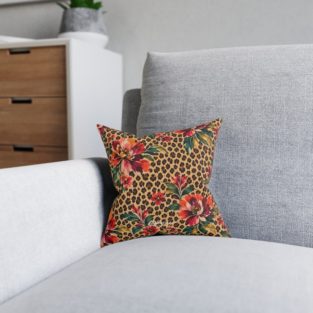 Floral Exotique Square Pillow