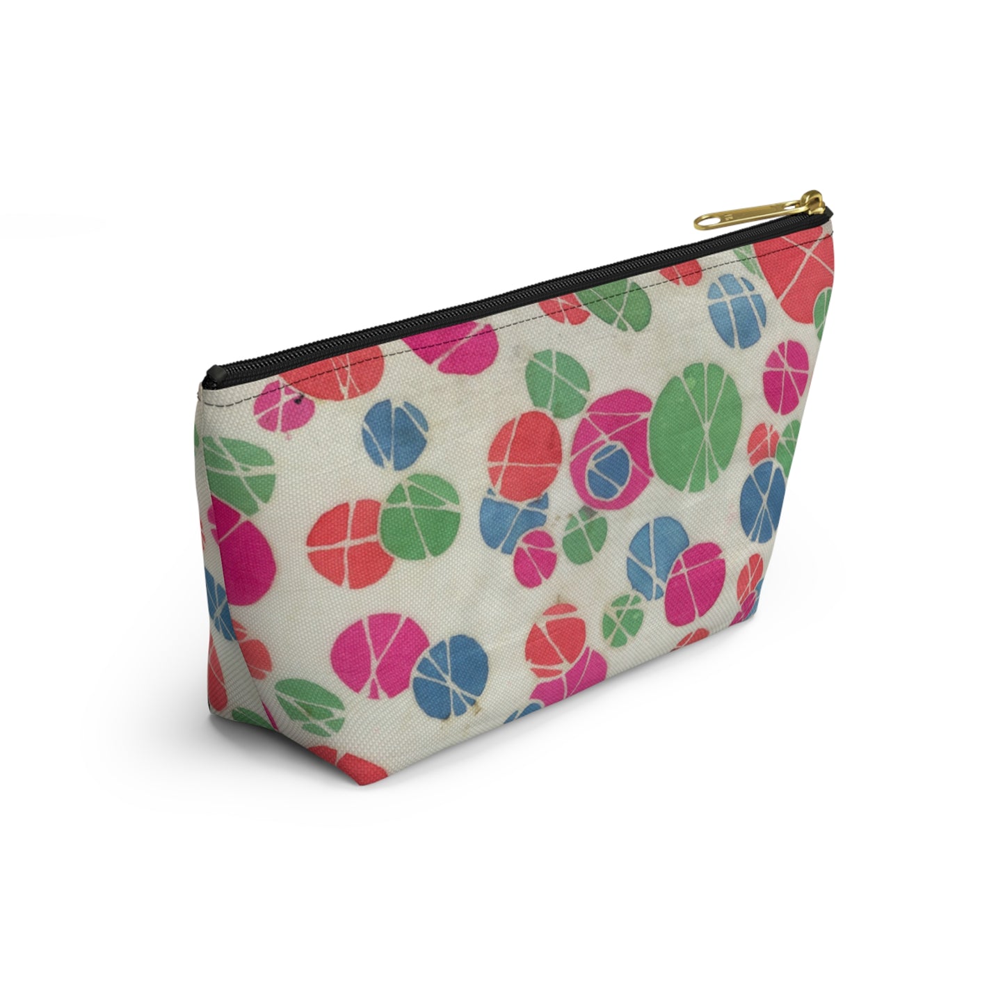 Tossed Medium Pastel Dots On White Accessory Pouch w T-bottom