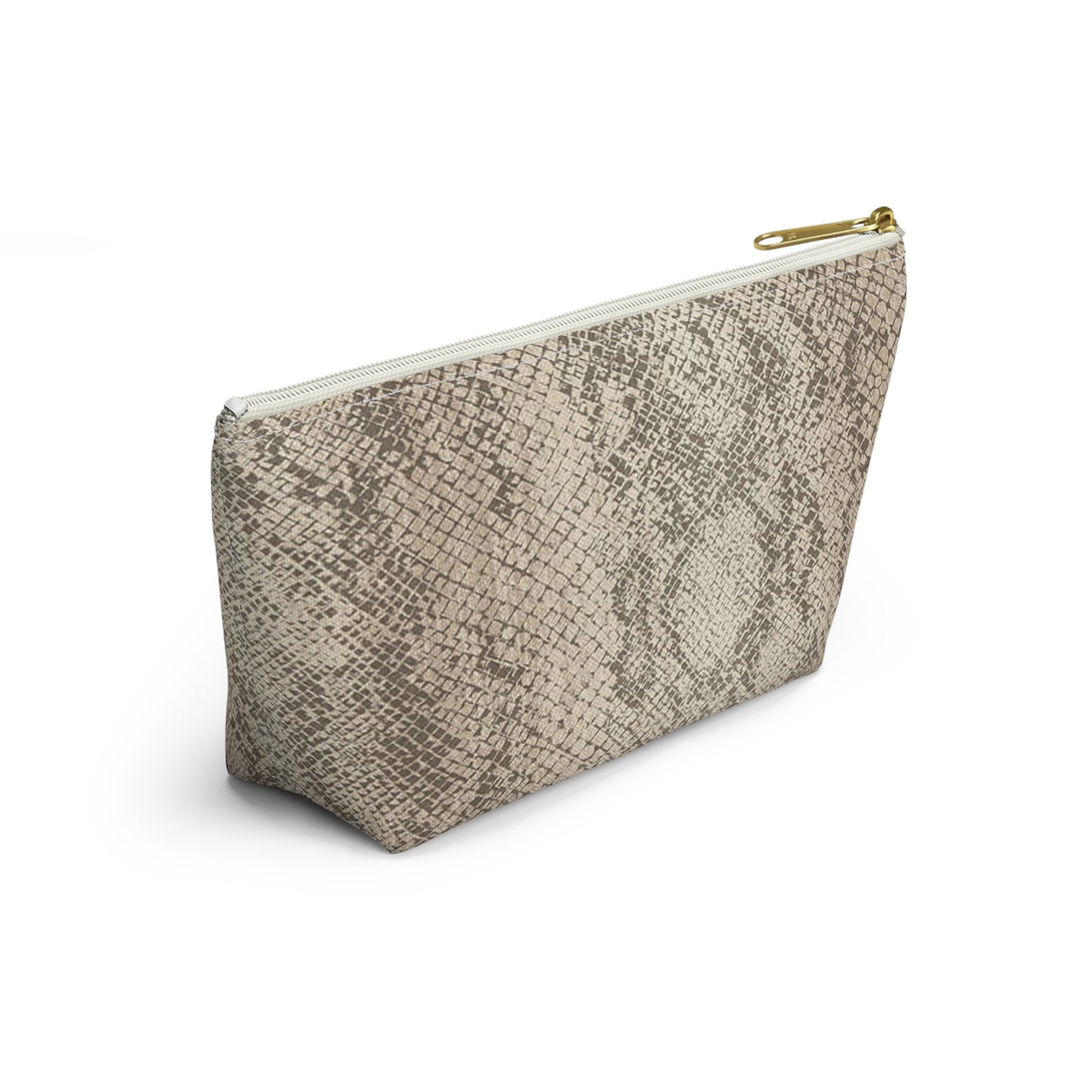 Snakeskin Printed Accessory Pouch