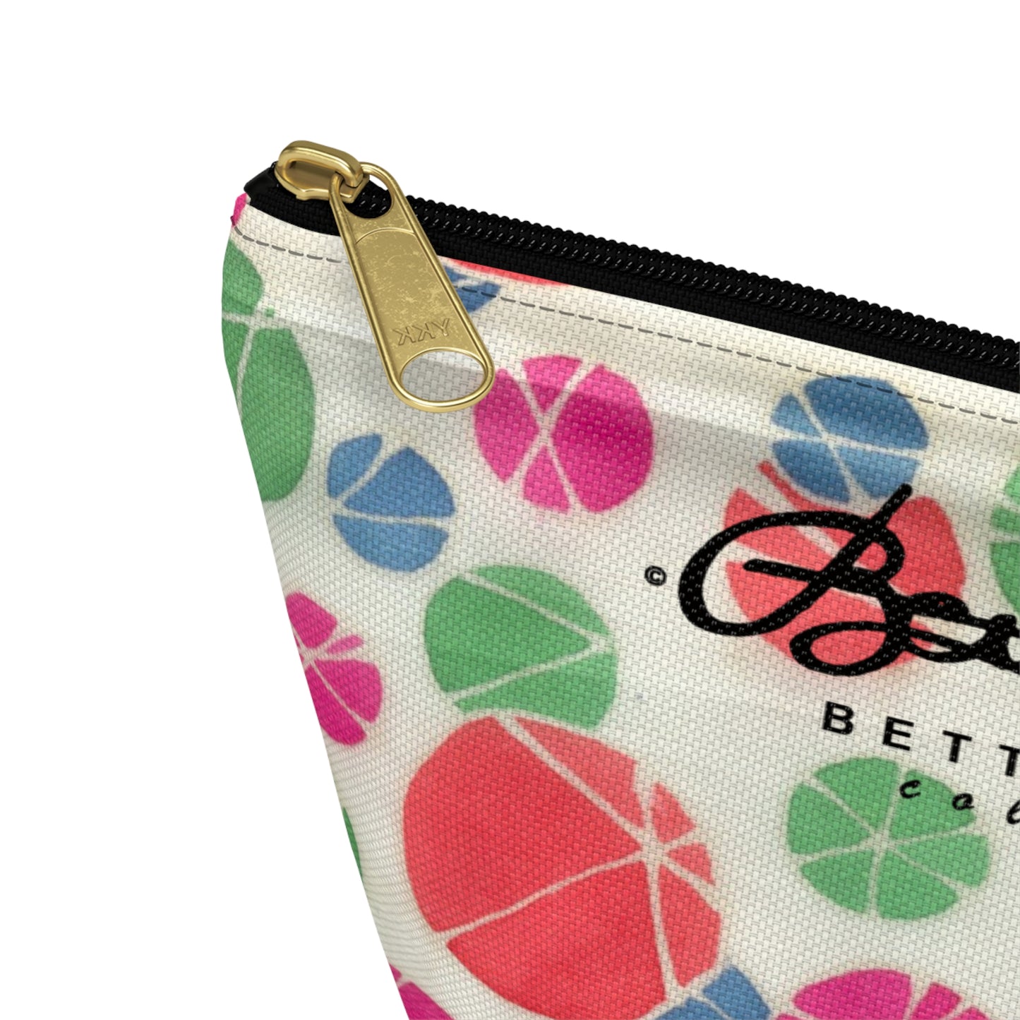 Tossed Medium Pastel Dots On White Accessory Pouch w T-bottom