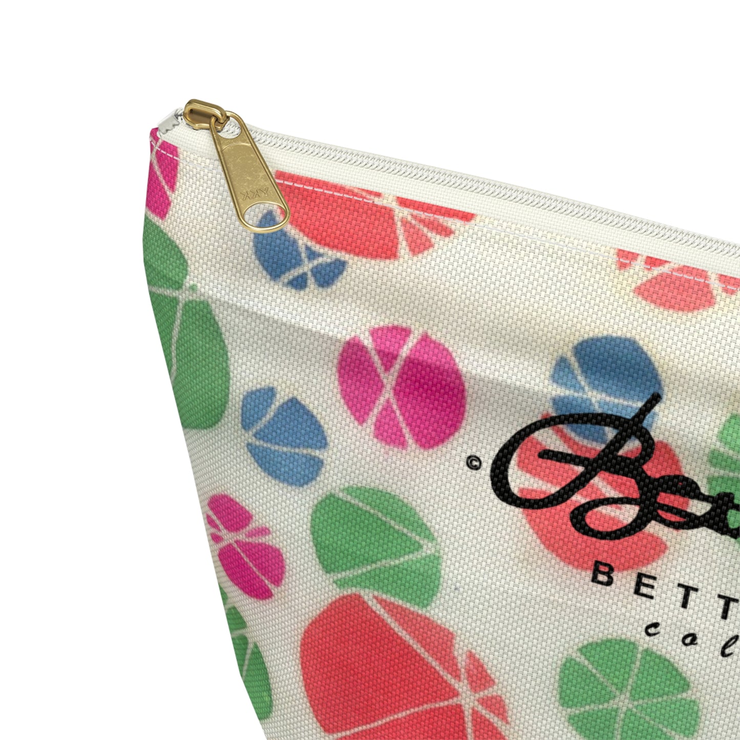 Tossed Medium Pastel Dots On White Accessory Pouch w T-bottom