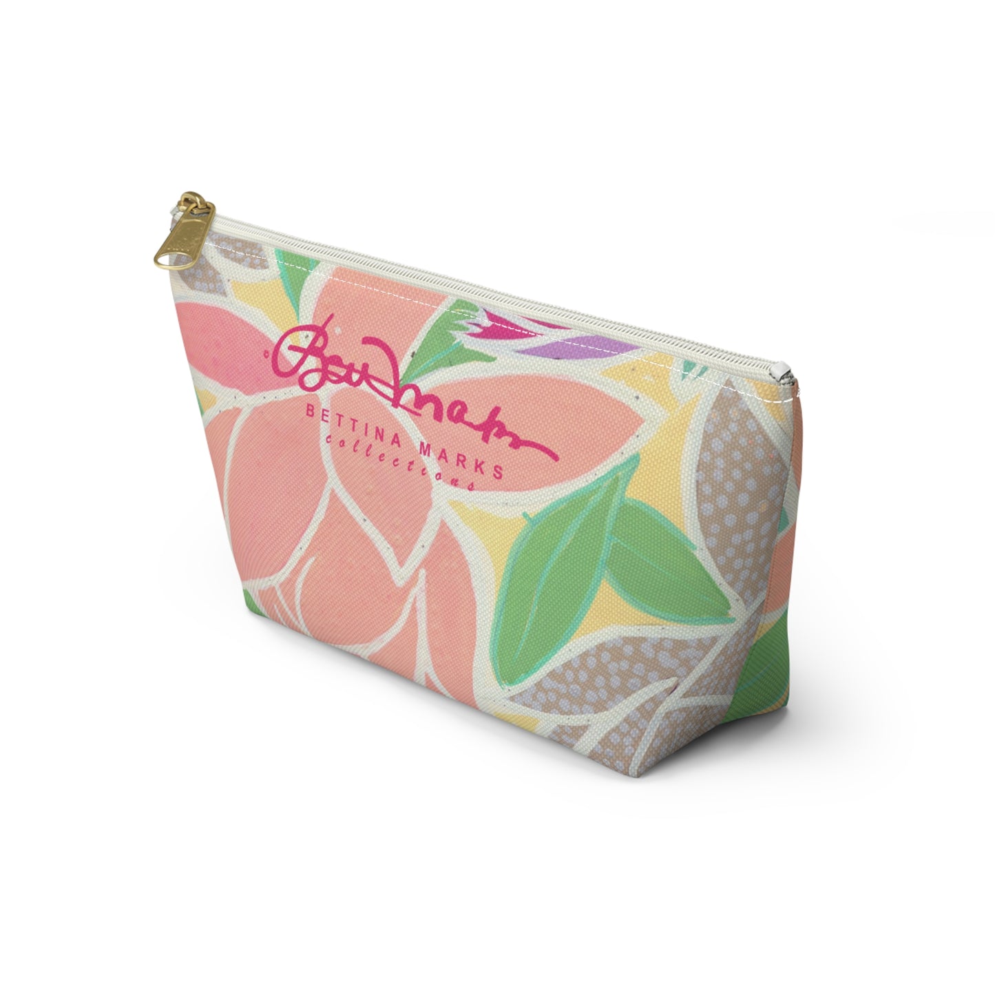 Pastel Tulips & Peonies Accessory Pouch w T-bottom