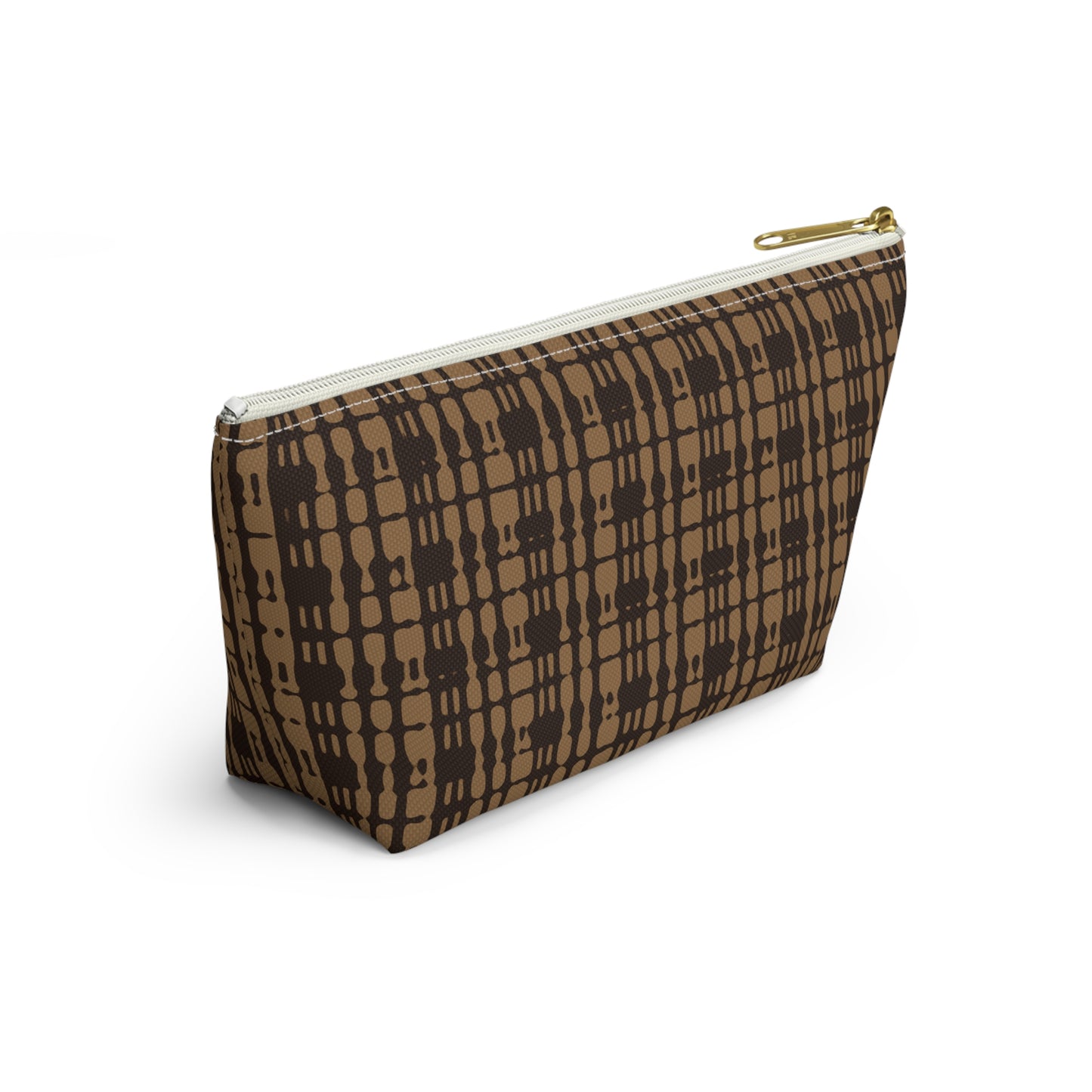 Caramel Plaid Accessory Pouch w T-bottom