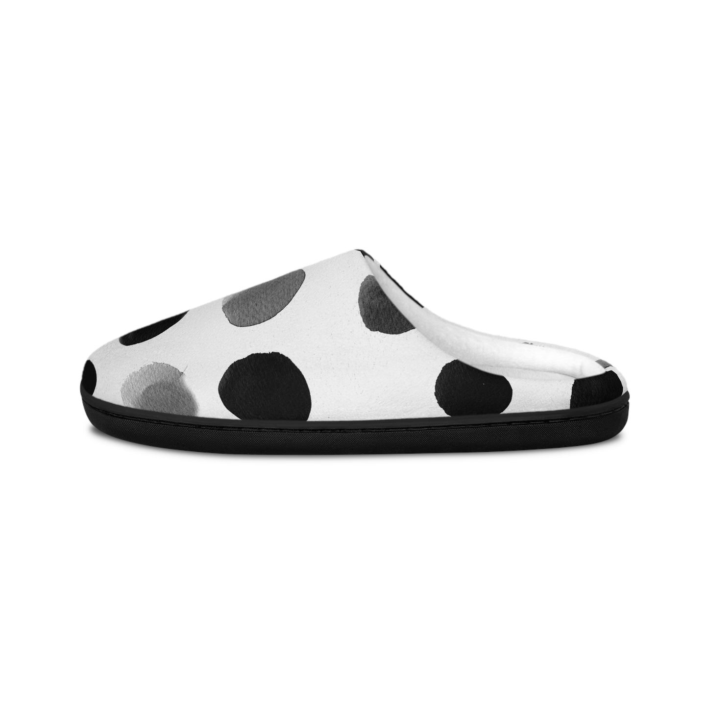 Charcoal Polka Dot Men's Indoor Slippers