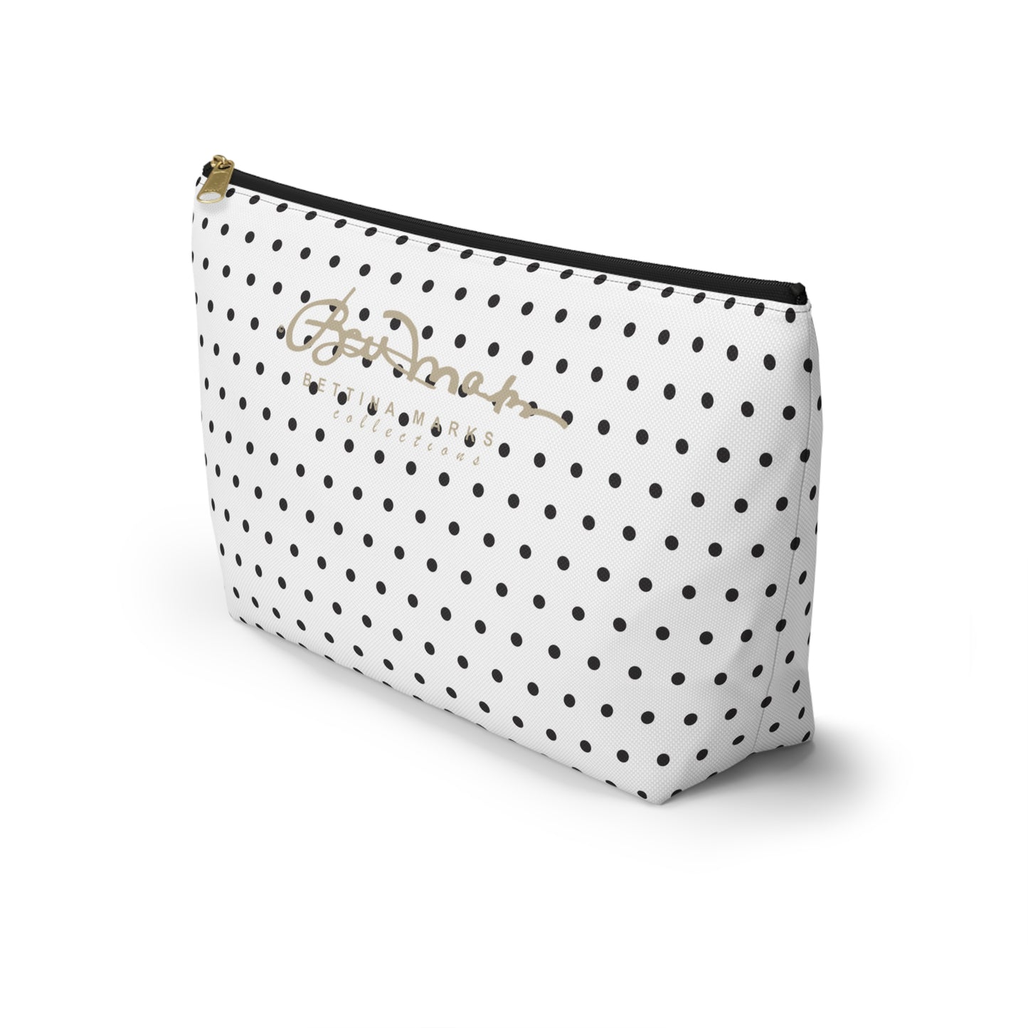 Poppy Seed Polka Dot Accessory Pouch w T-bottom