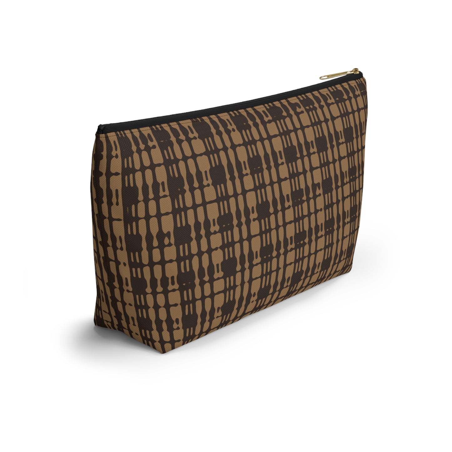 Caramel Plaid Accessory Pouch w T-bottom