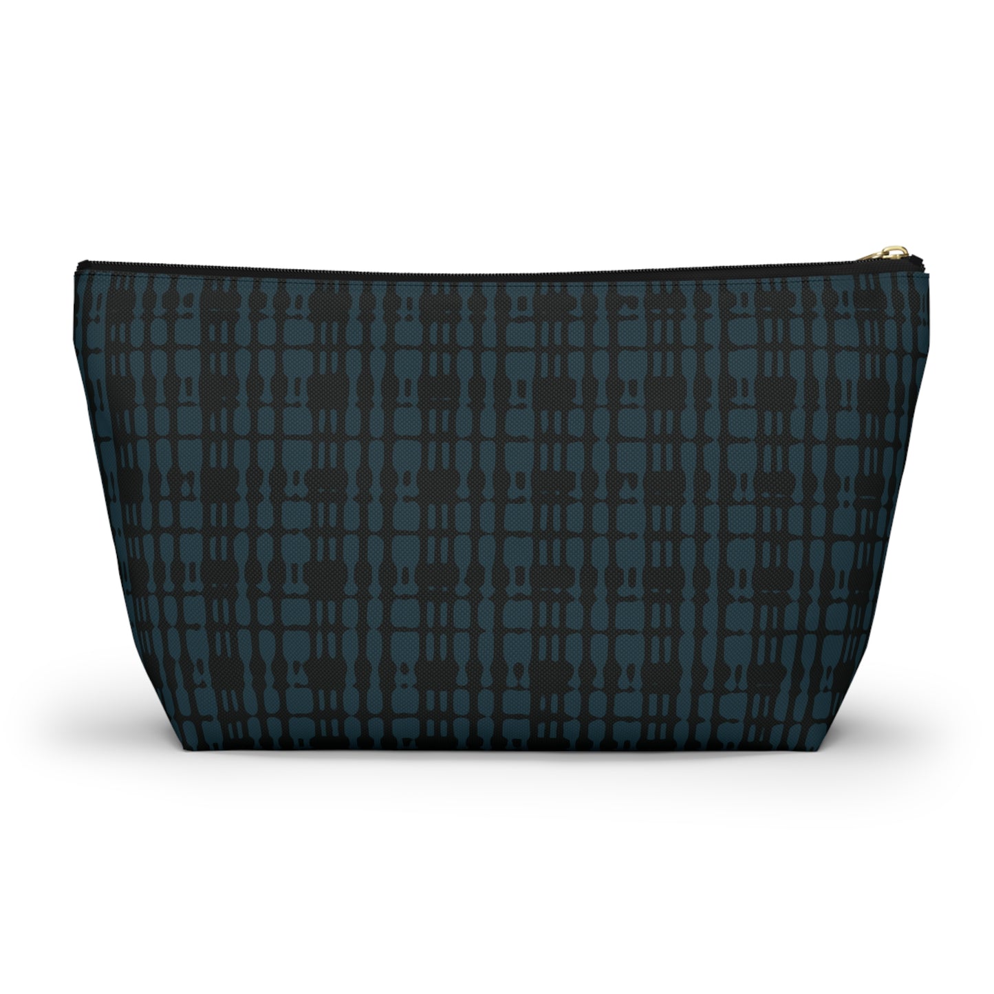 Twilight Teal Plaid Accessory Pouch w T-bottom