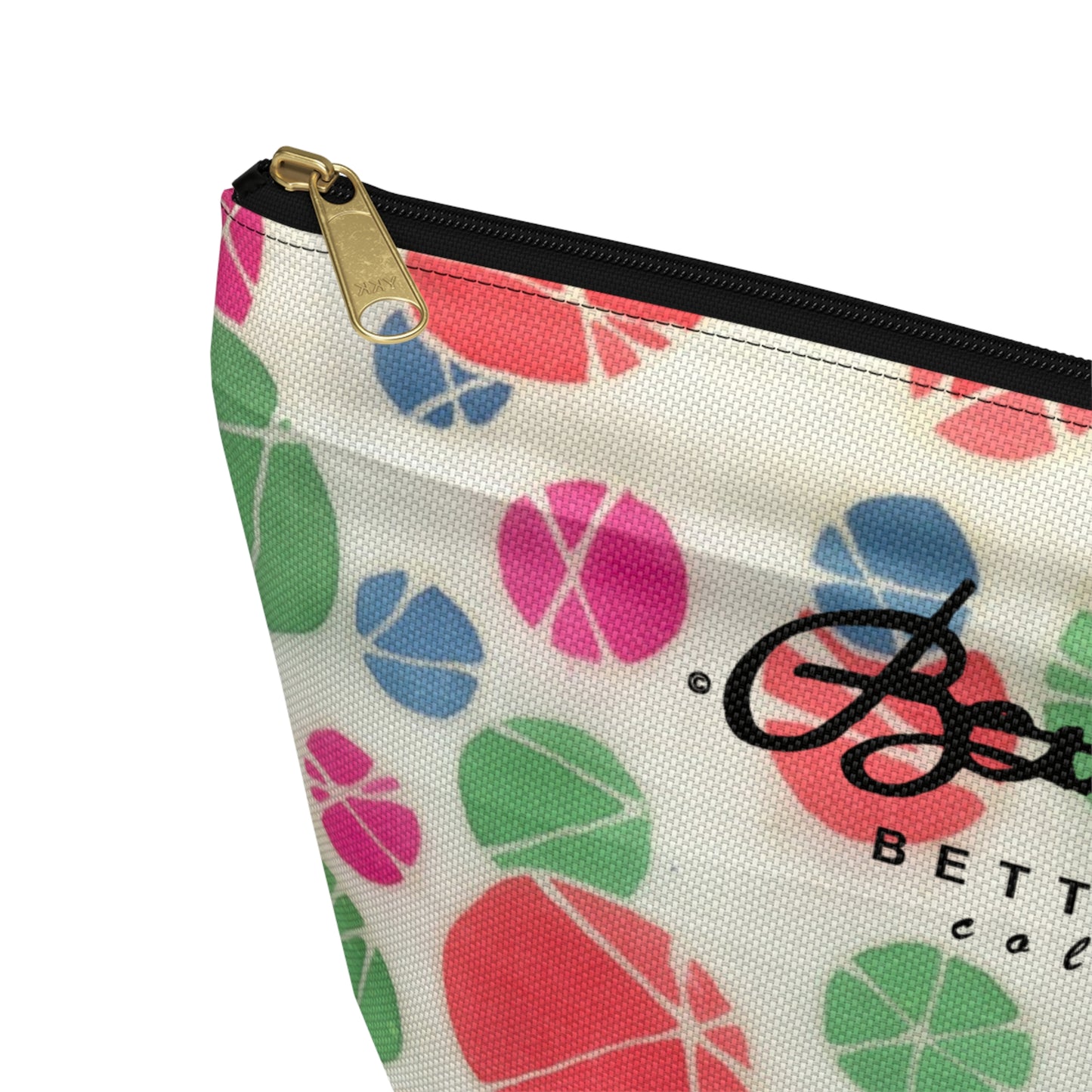 Tossed Medium Pastel Dots On White Accessory Pouch w T-bottom