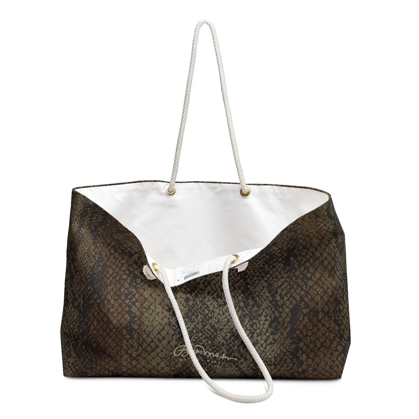 Deep Snake Skin Weekender Bag