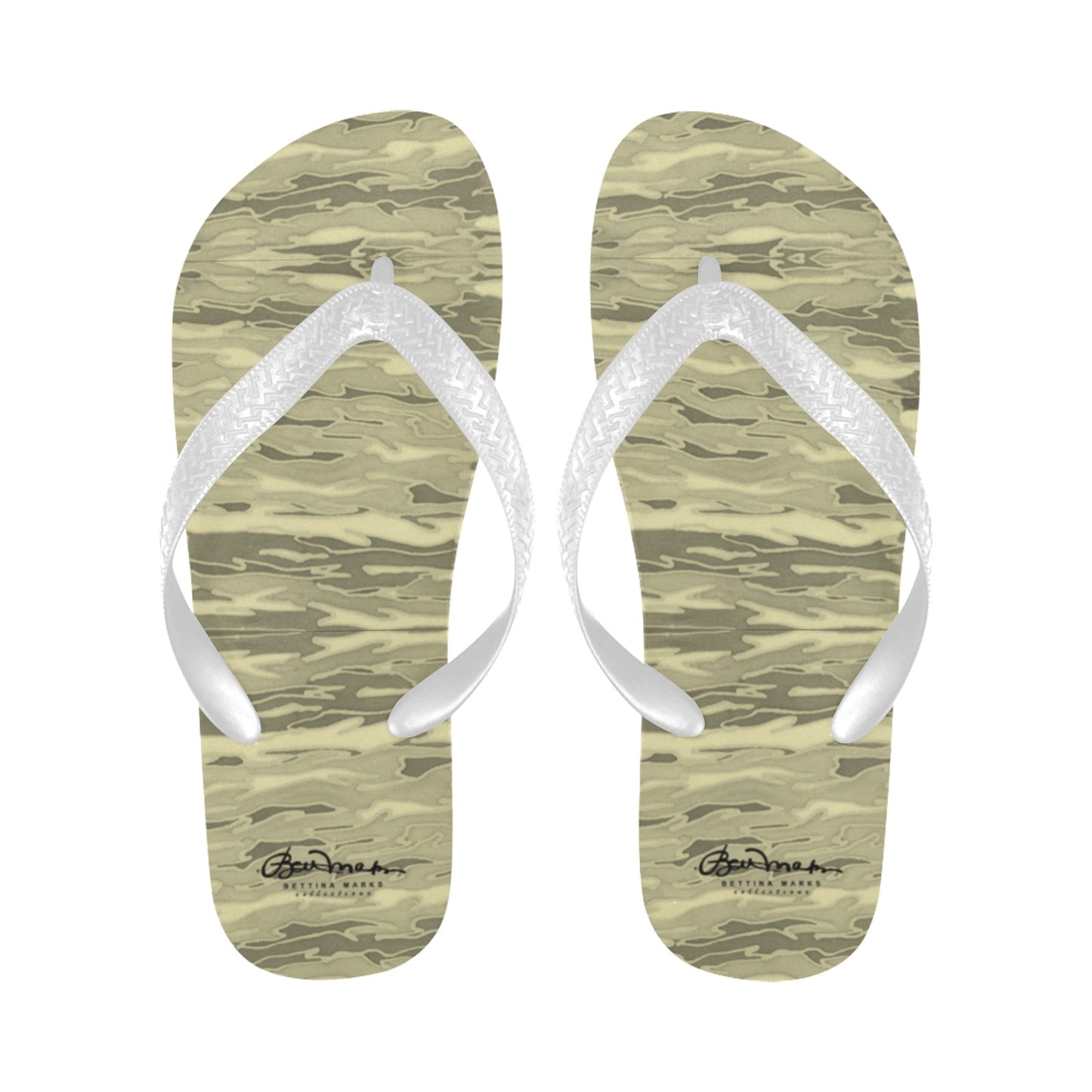 Khaki Lava Camouflage Flip Flops for Men/Women
