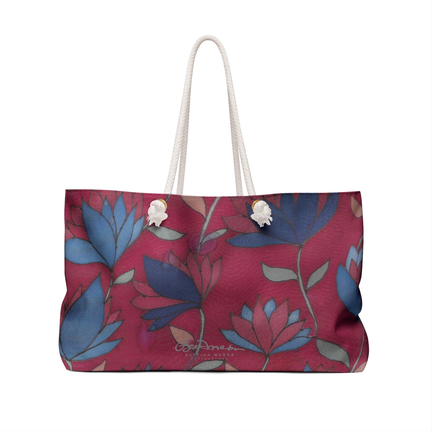 Lotus Flowers On Pink Weekender Bag