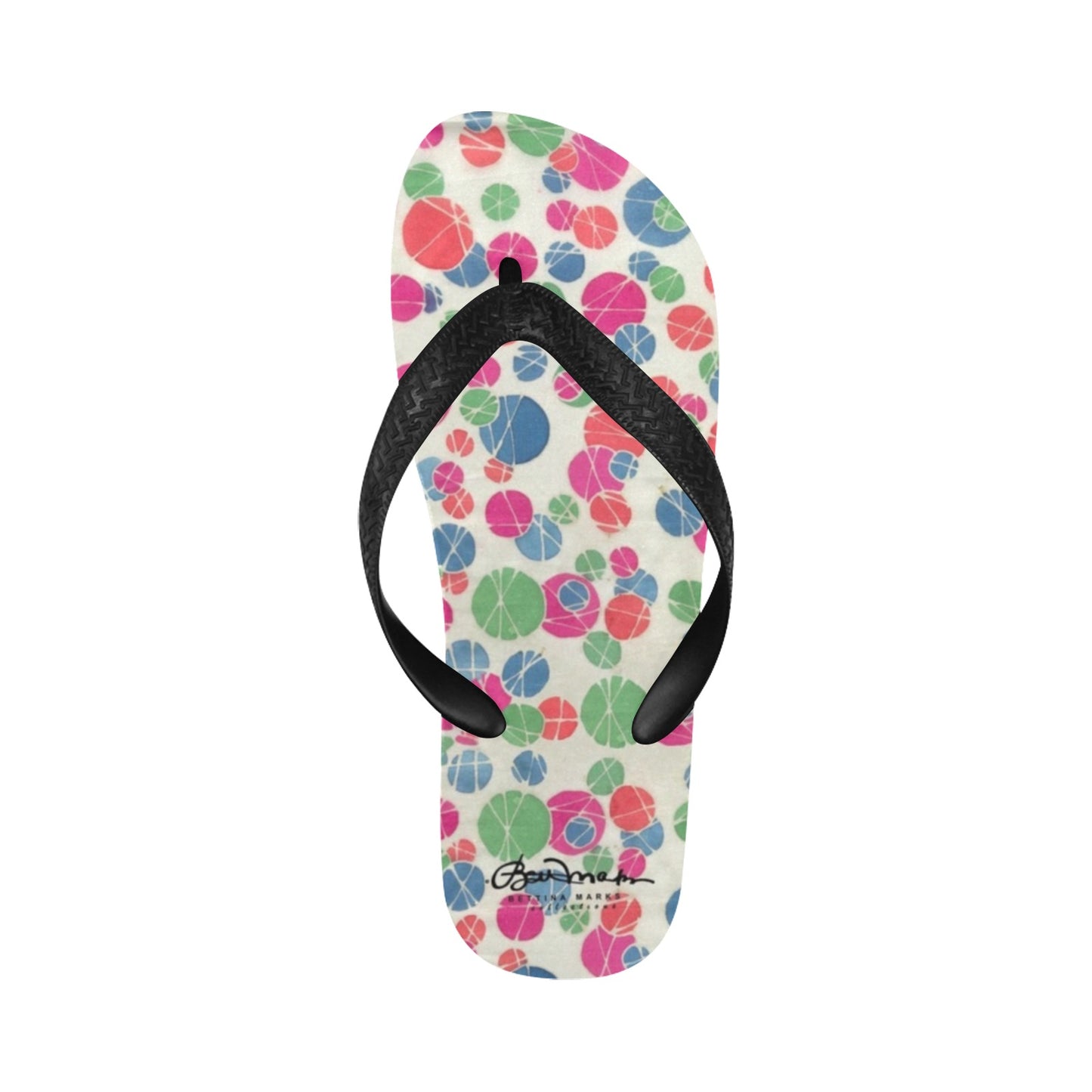 Flip Flops for Men/Women Pastel Dots On White