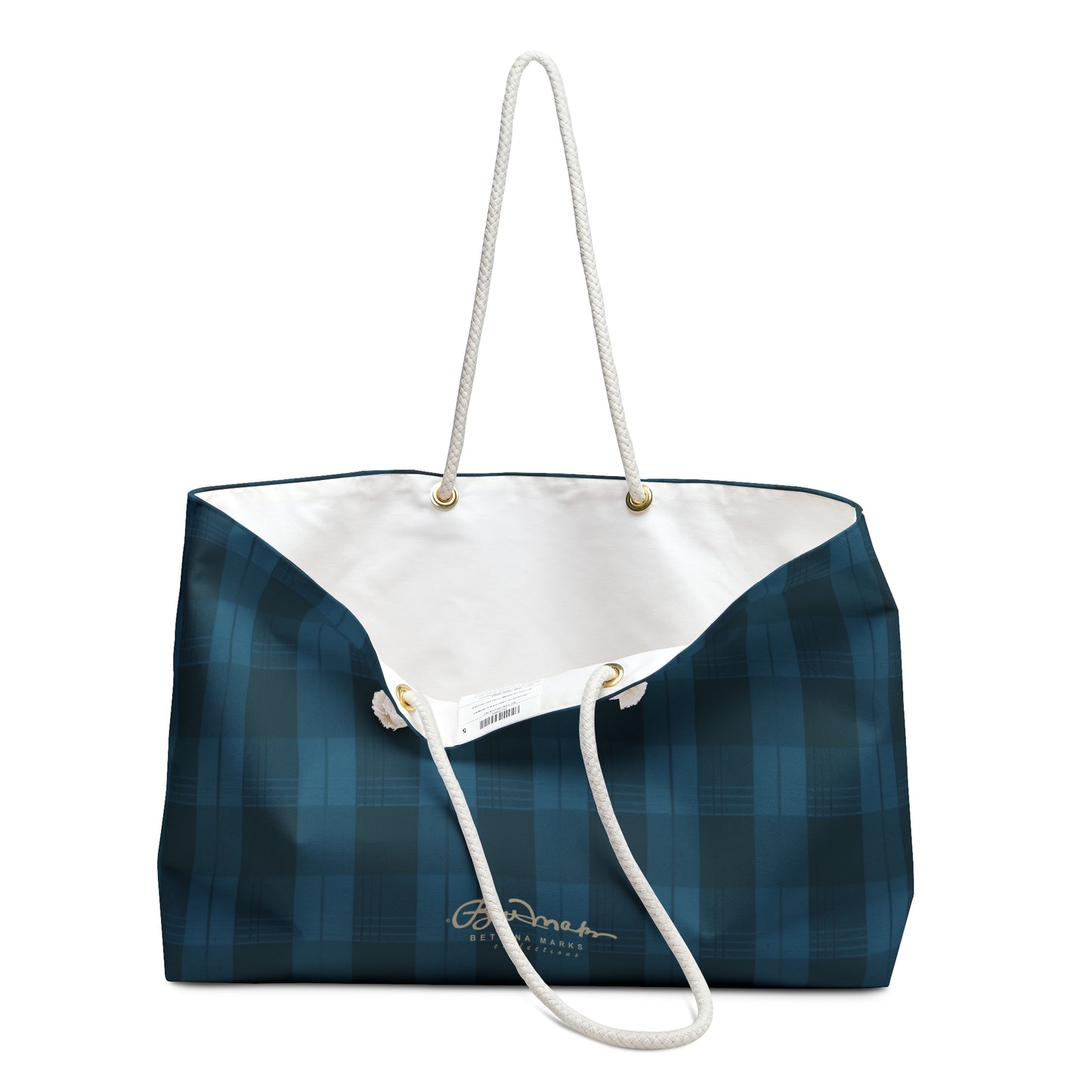 Teal Plaid Weekender Bag