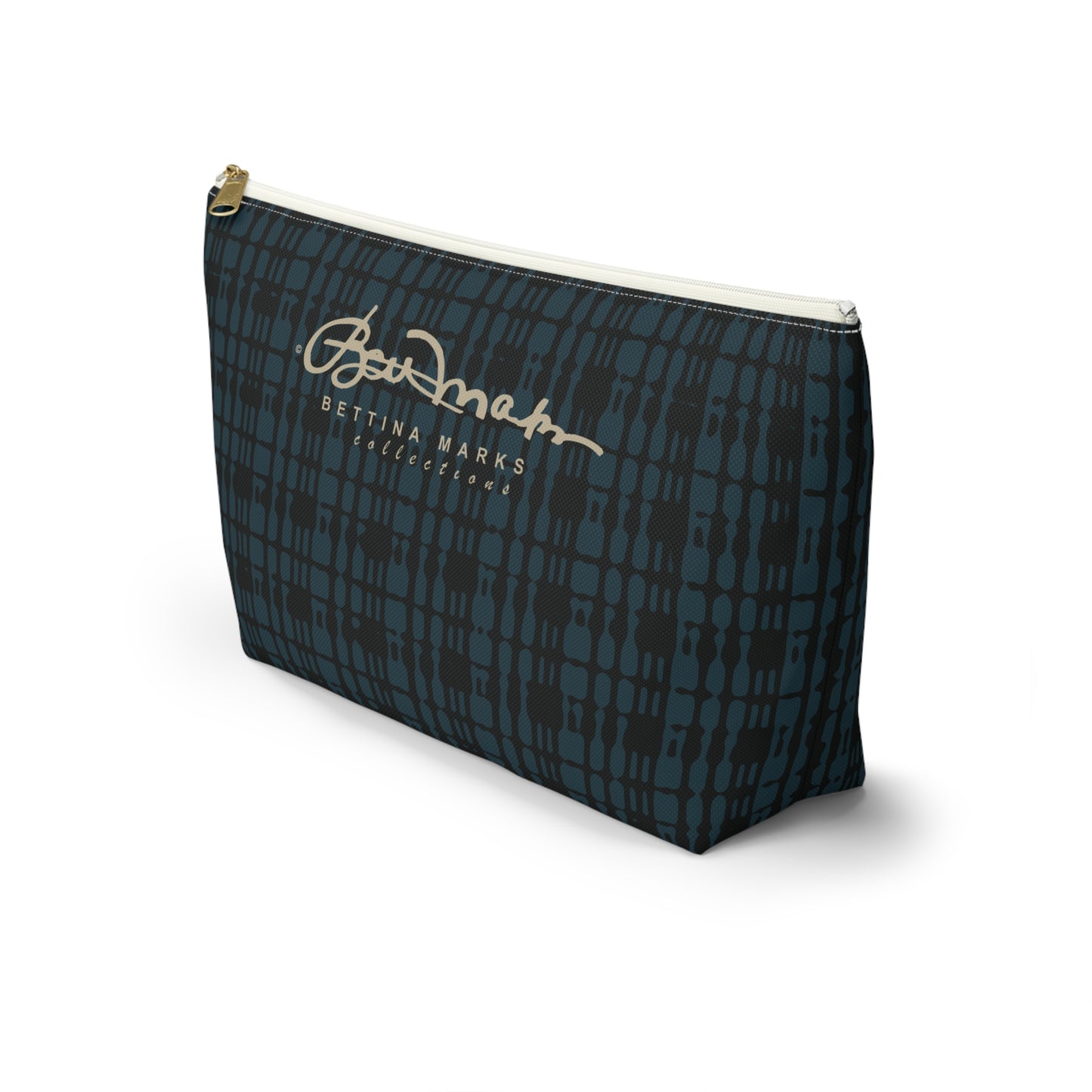 Twilight Teal Plaid Accessory Pouch w T-bottom