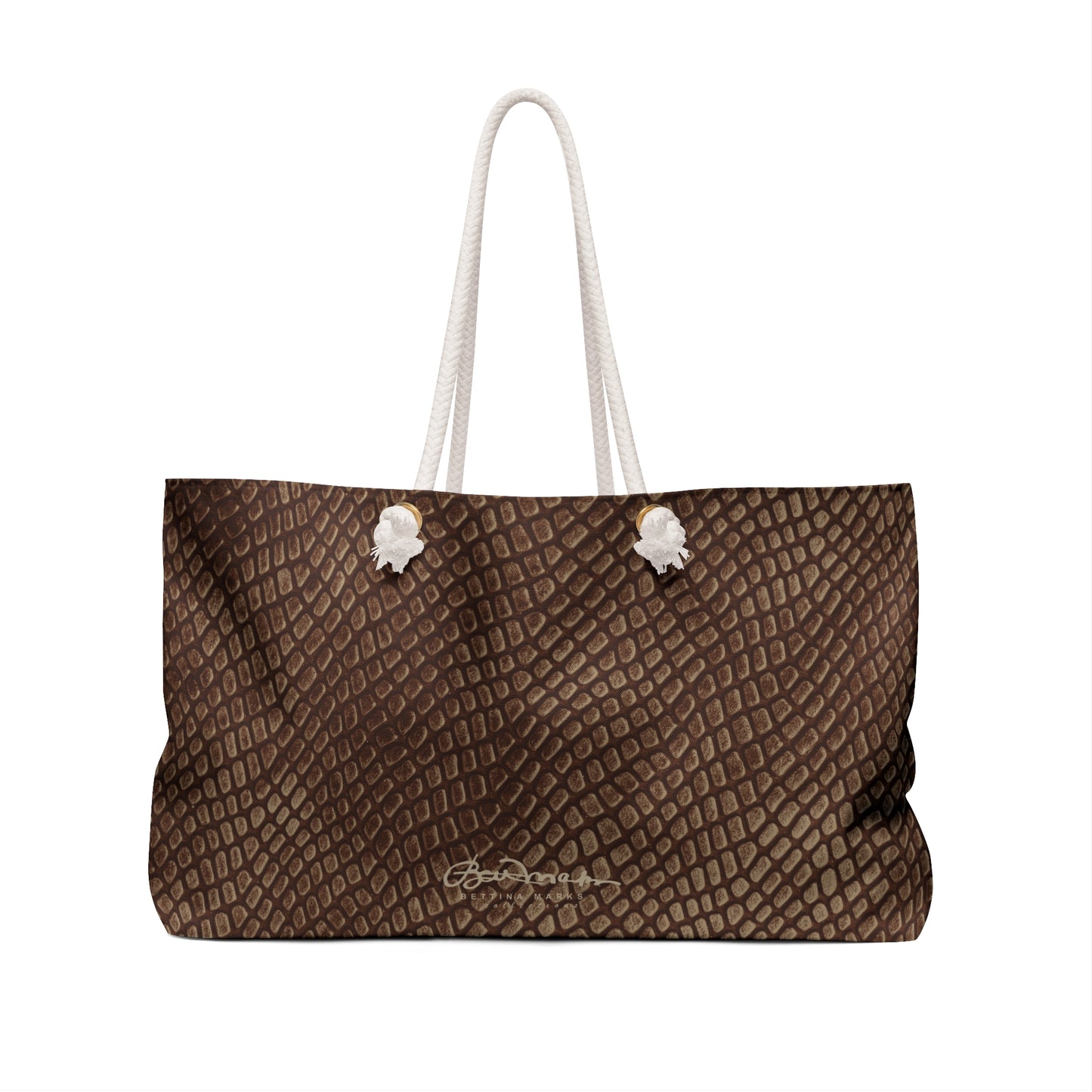 Mocha Crocodile Weekender Bag