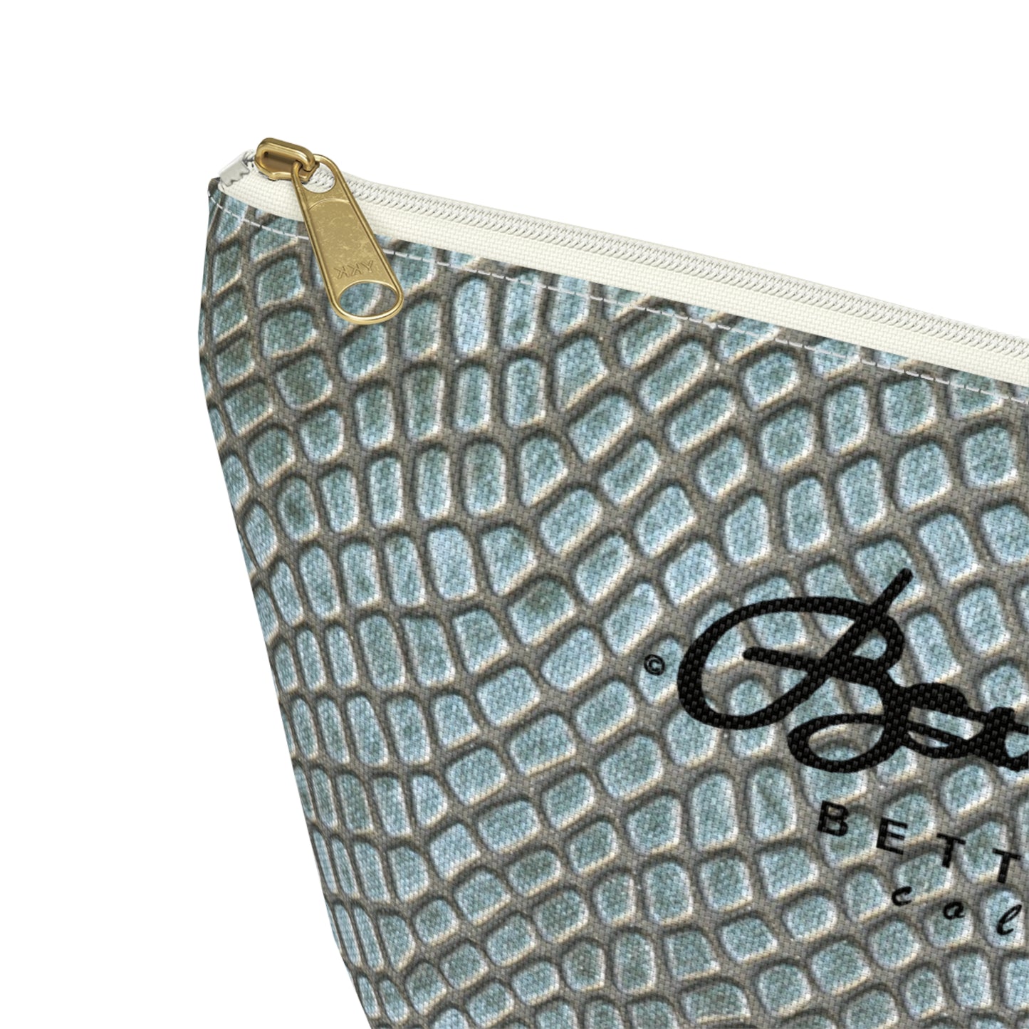 Faded Crocodile Accessory Pouch w T-bottom