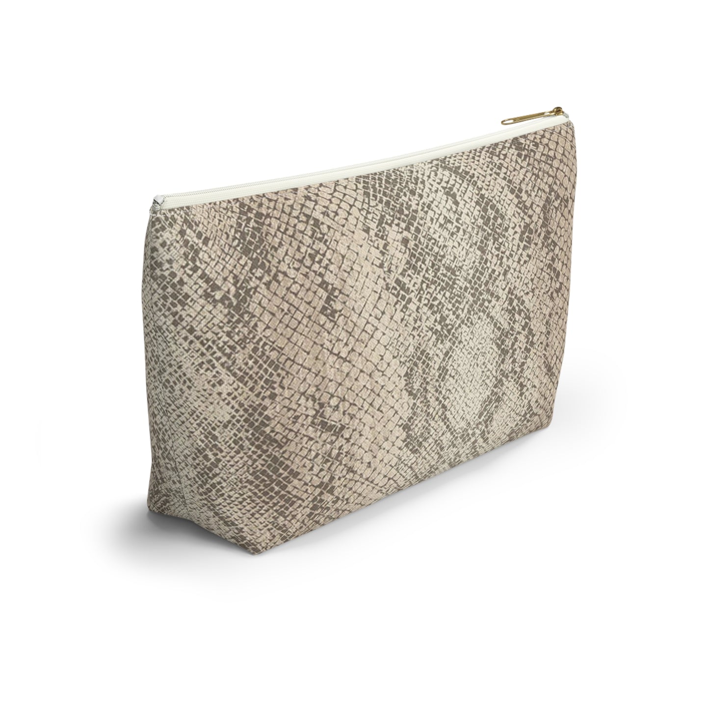 Snakeskin Printed Accessory Pouch