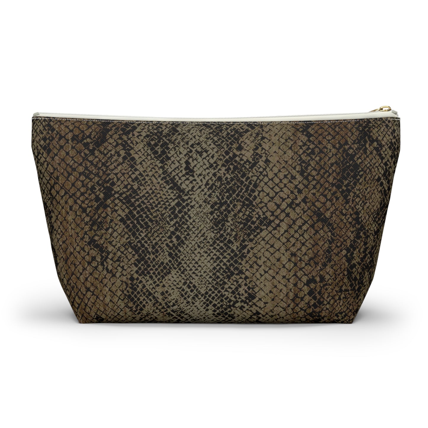 Deep Snake Skin Accessory Pouch w T-bottom