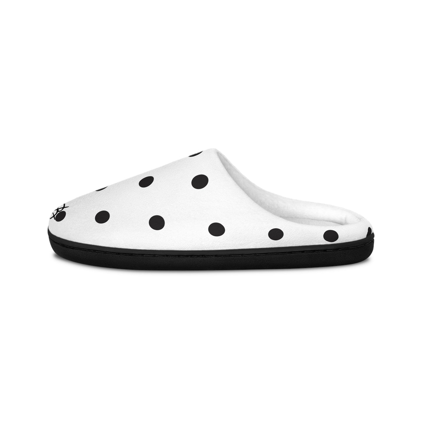 Poppy Seed Polka Dot Men's Indoor Slippers