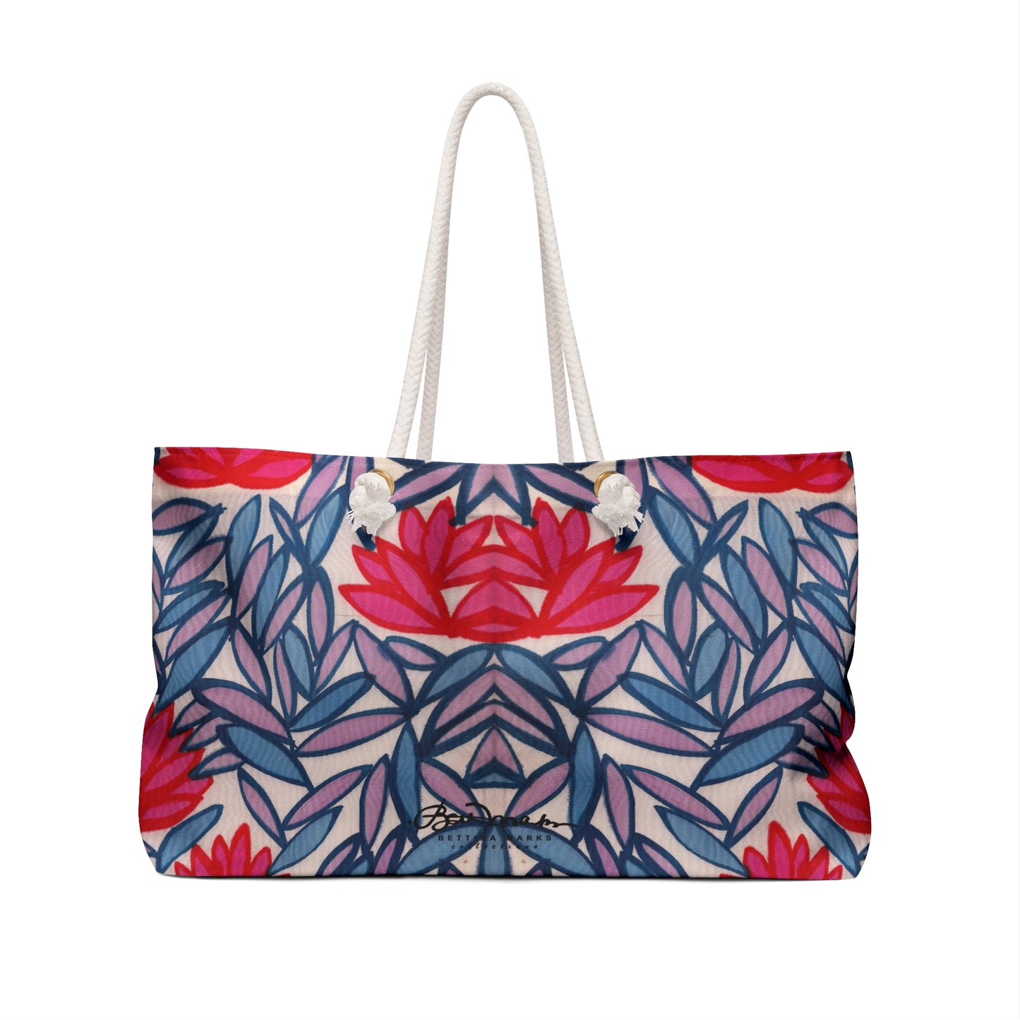 Pink Lotus Flowers Weekender Bag