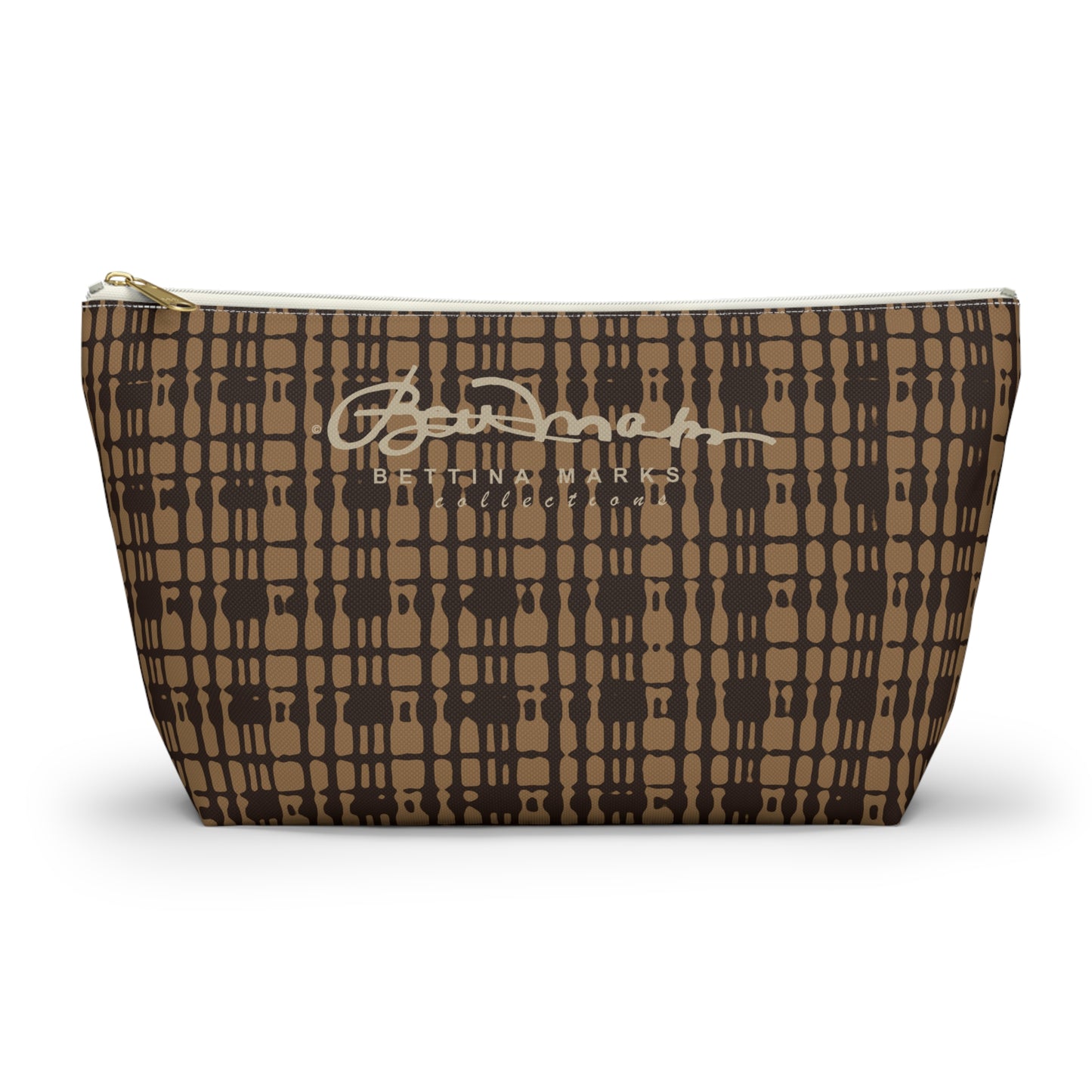 Caramel Plaid Accessory Pouch w T-bottom