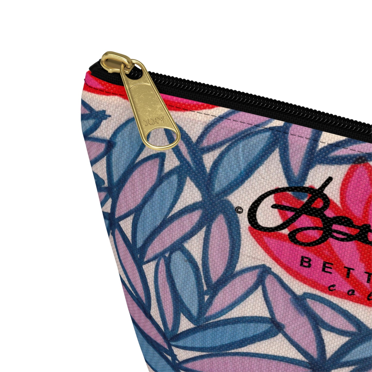 Pink Lotus Flowers Accessory Pouch w T-bottom