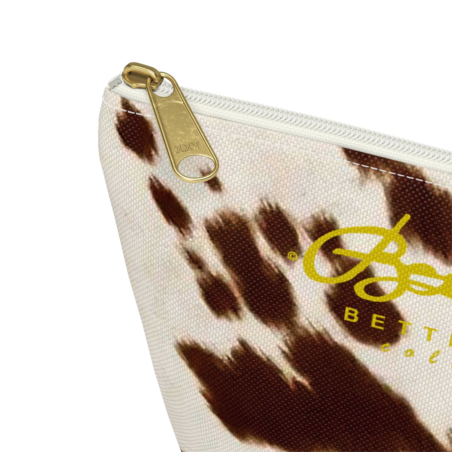 Brown Pony Skin Accessory Pouch w T-bottom